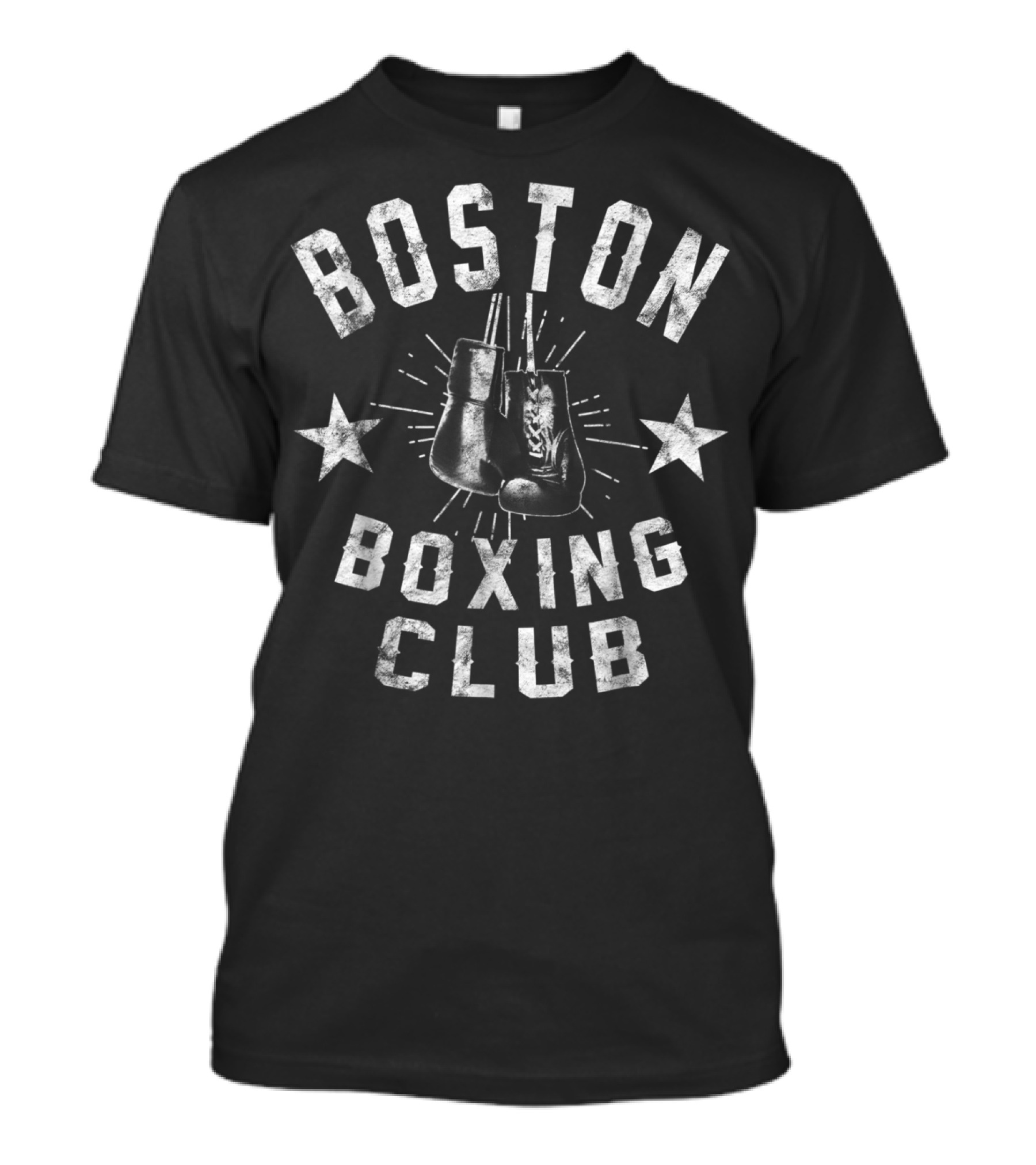 Boston Boxing Club Vintage Distressed Boxer Gloves Retro Stars T-Shirt