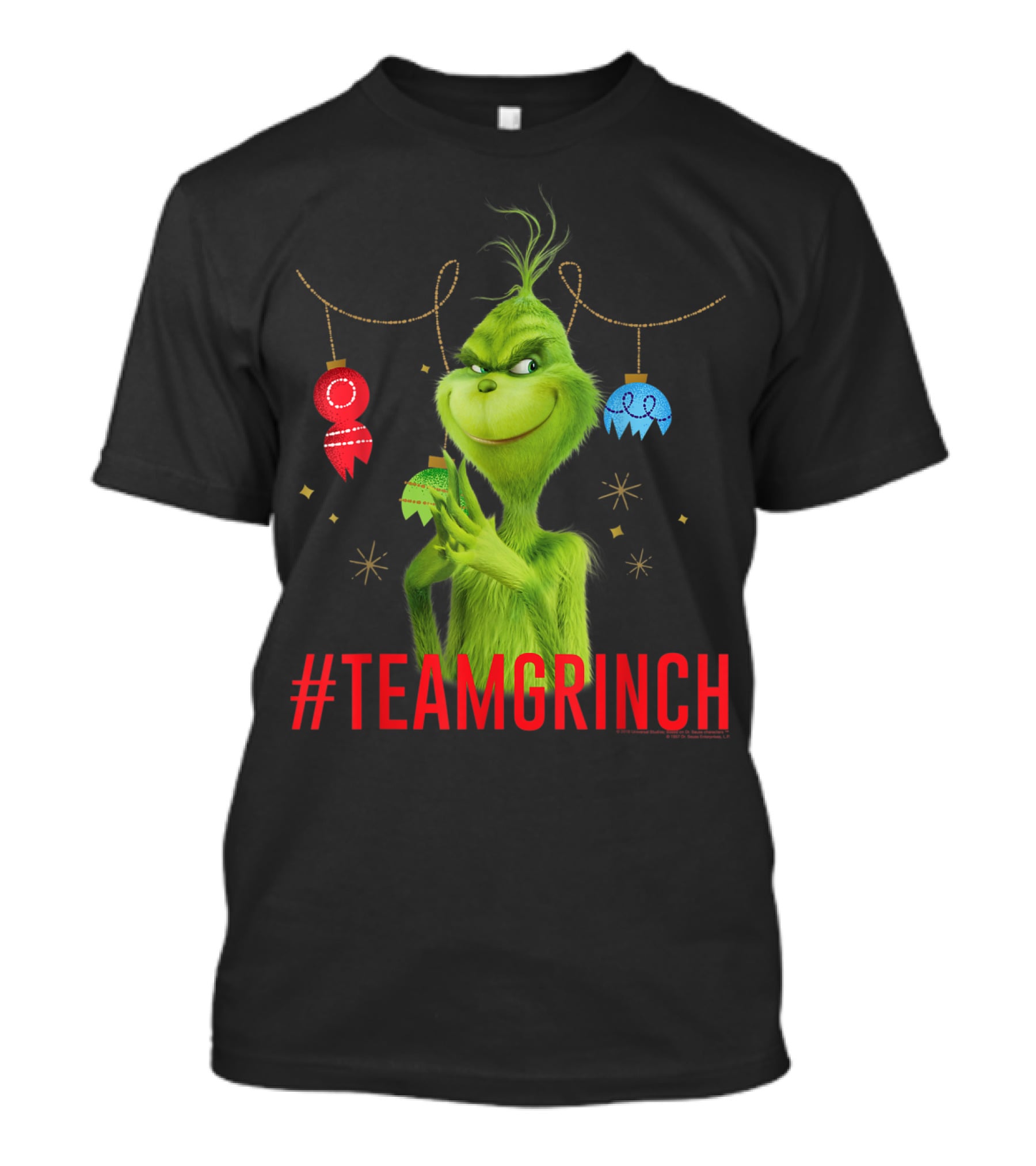 Dr. Seuss The Grinch #TeamGrinch Christmas Ornaments T-Shirt