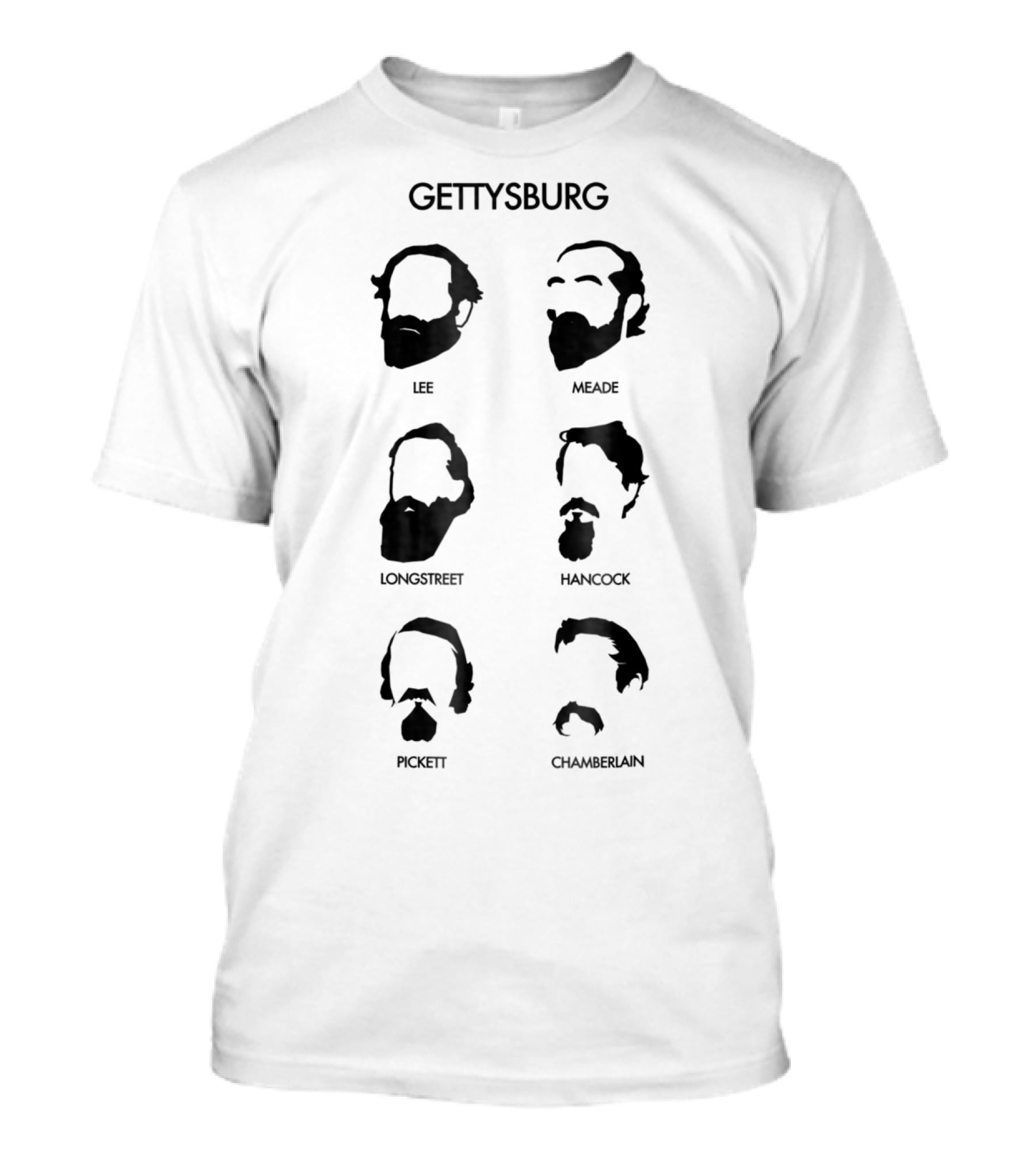 GETTYSBURG LEE MEADE LONGSTREET HANCOCK PICKETT CHAMBERLAIN T-Shirt