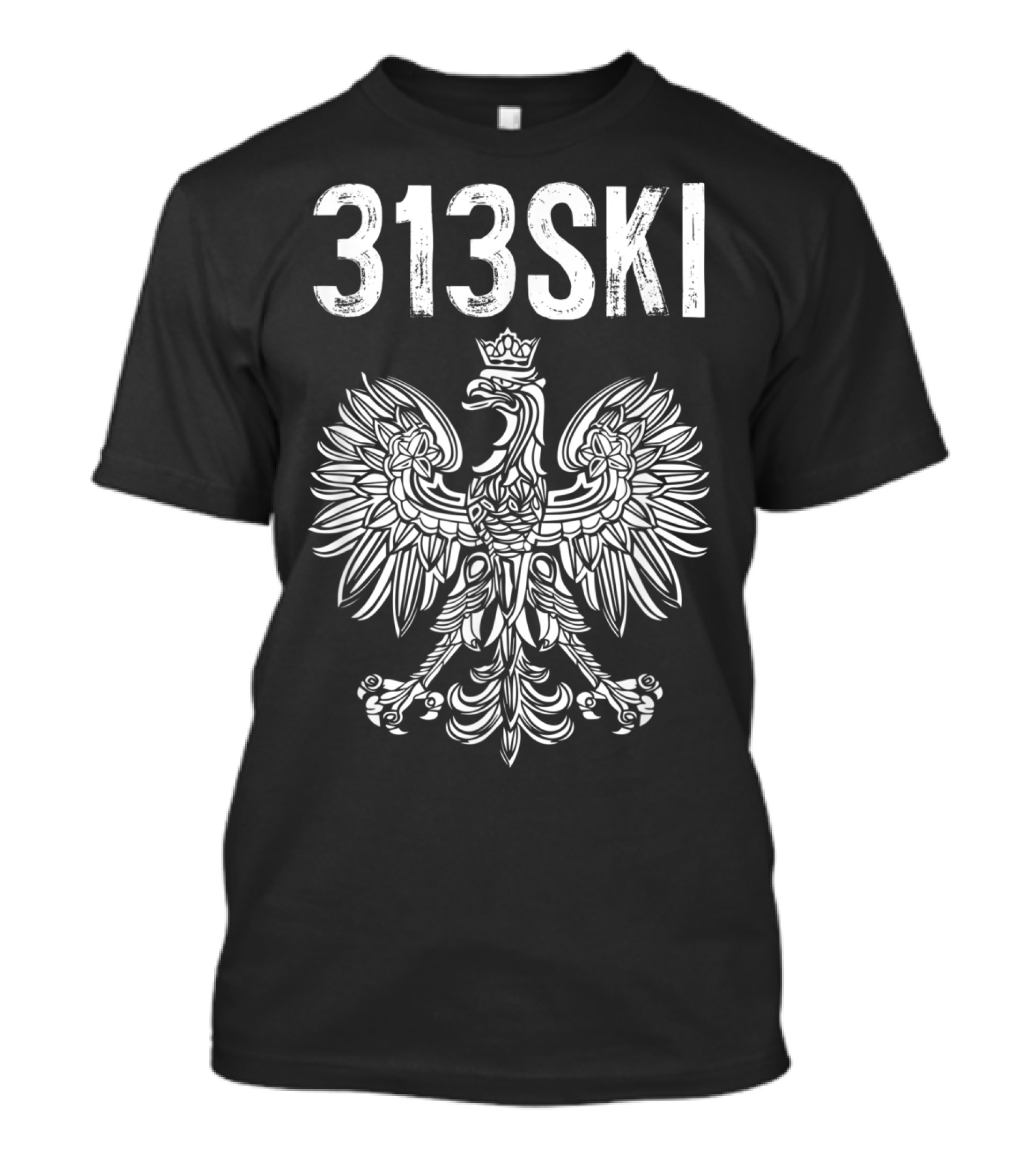 313SKI Detroit Michigan Polish Pride Area Code 313 Eagle T-Shirt