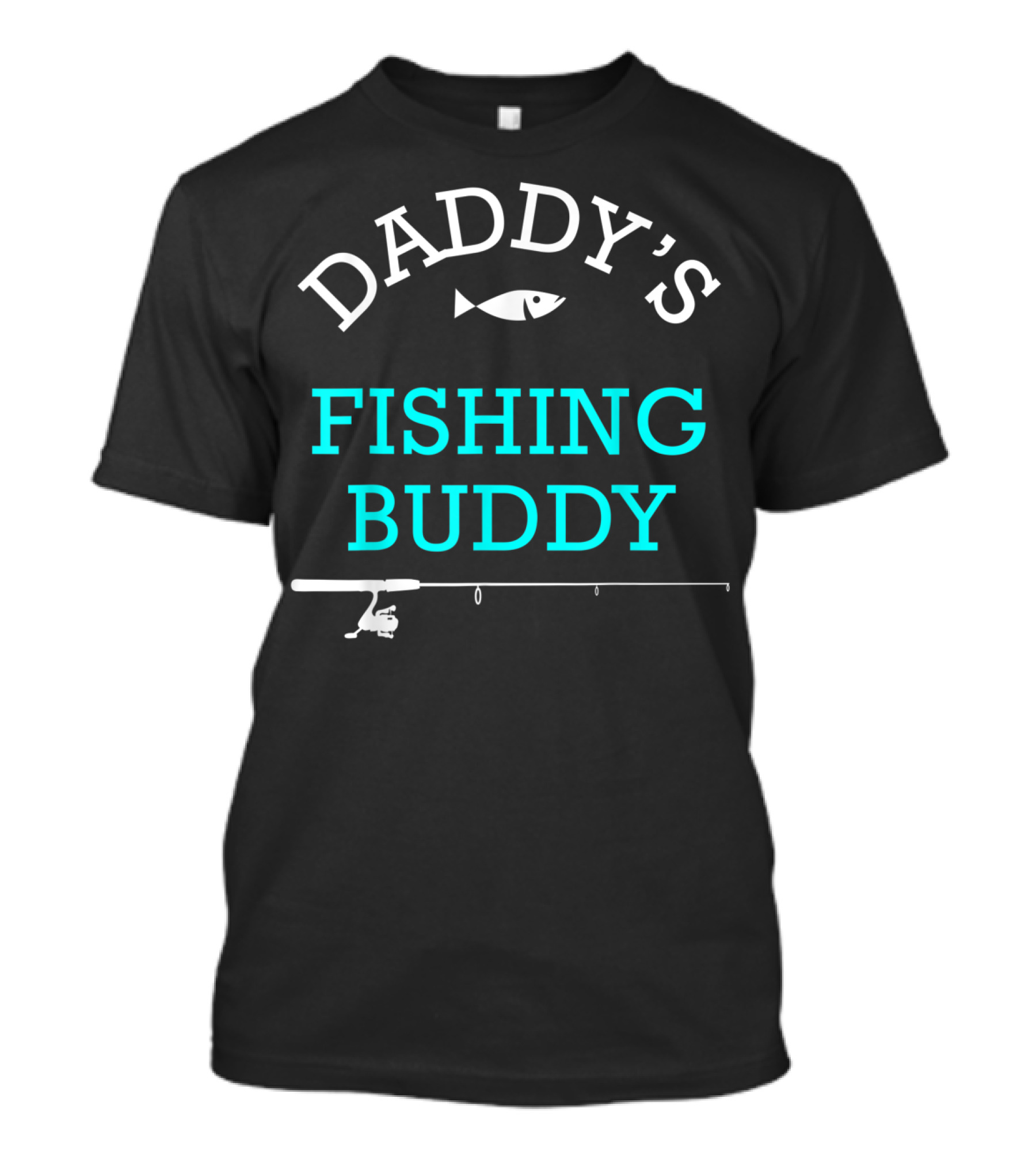 Daddy's Fishing Buddy Funny Fish And Rod T-Shirt
