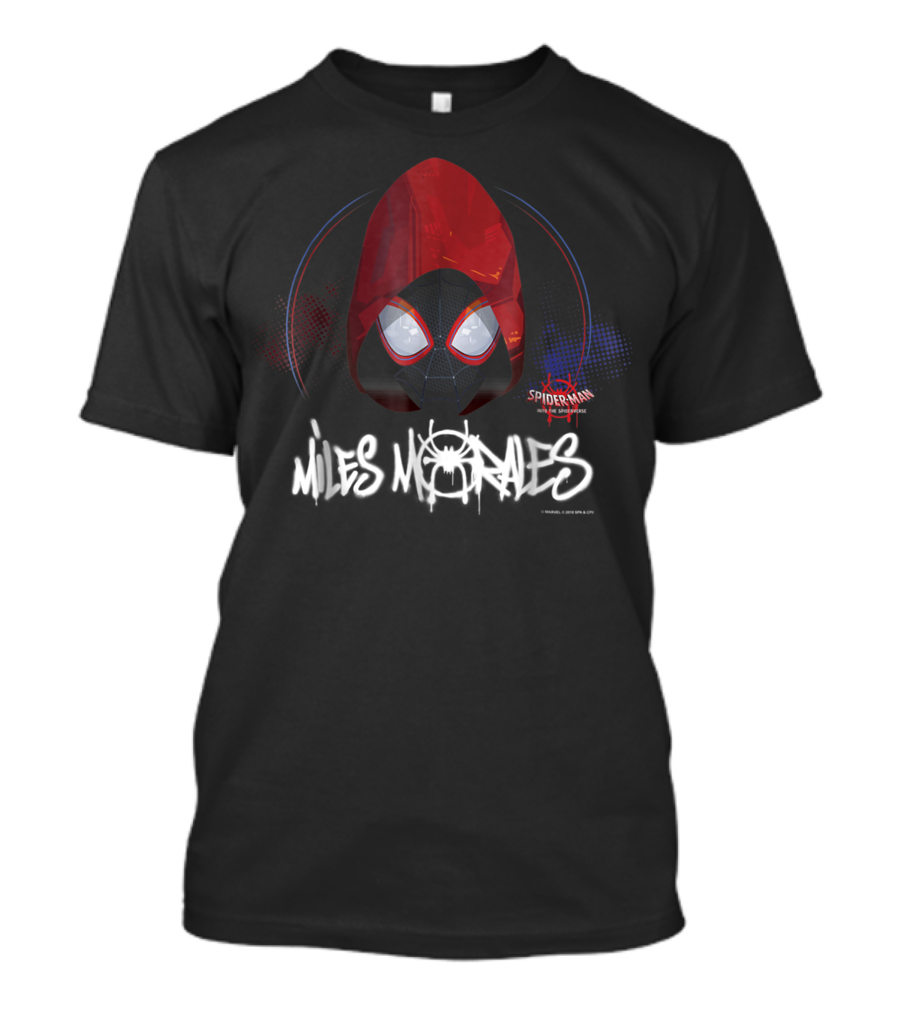 Marvel Spider Man Spiderverse Miles Morales Red Hood T-Shirt