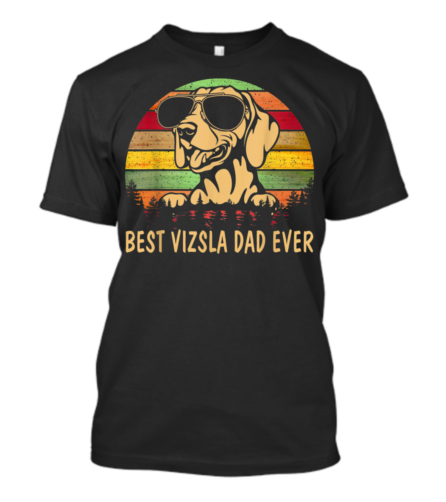 Best Vizsla Dad Ever Men's Father's Day Vizsla Dog T-Shirt