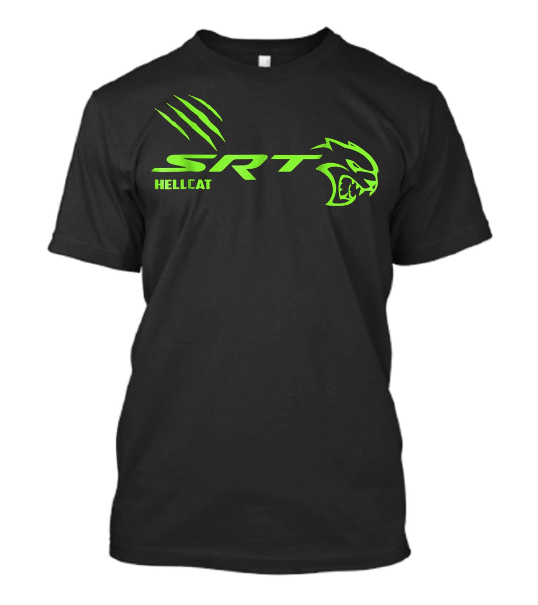 Team SRT Hellcat Scratch Green Logo Dodge T-Shirt