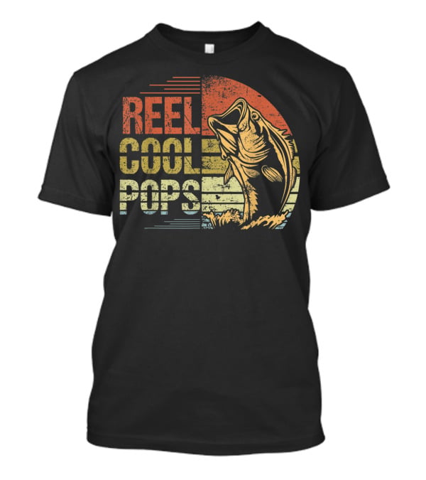 Reel Cool Pops Fishing Sunset With Jumping Fish T-Shirt