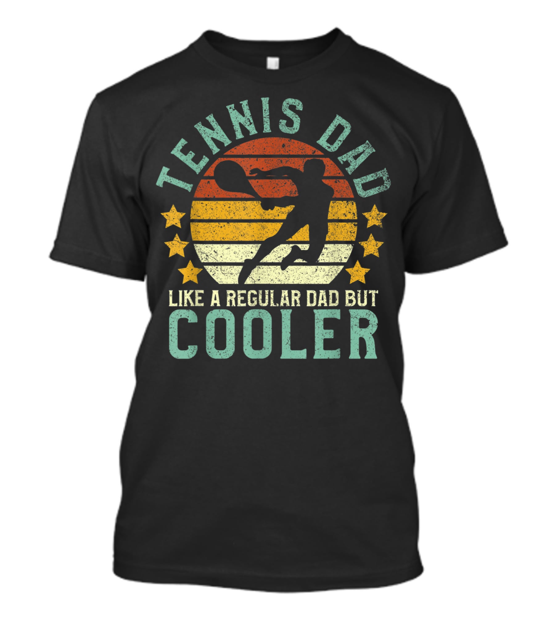 Tennis Dad Like A Regular Dad But Cooler Retro Sunset T-Shirt