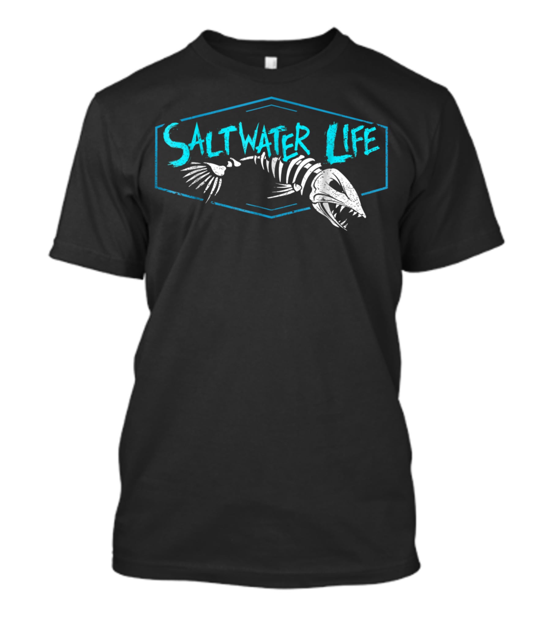 Saltwater Life Fish Skeleton T-Shirt