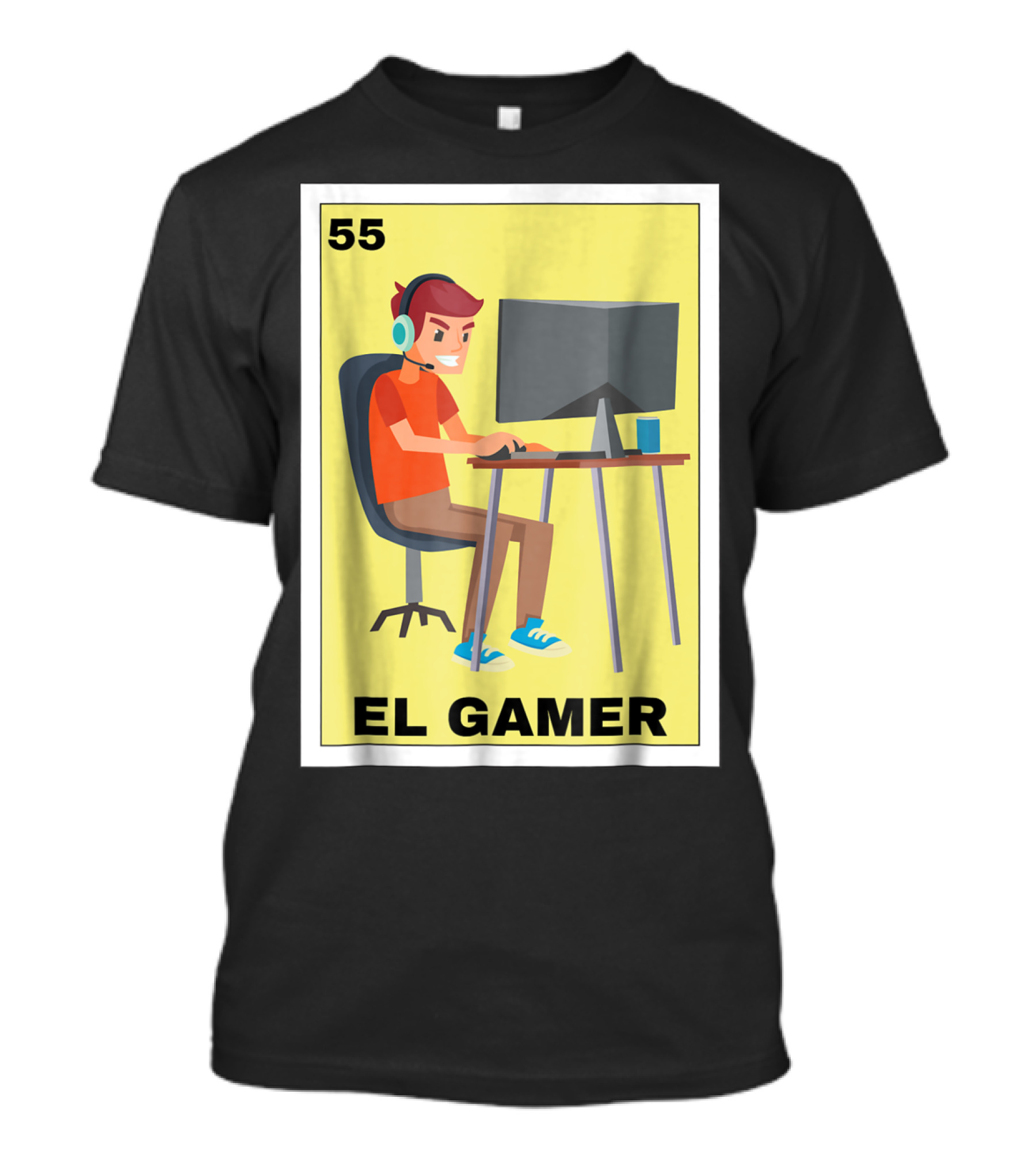55 Loteria El Gamer Mexican Video Game Card T-Shirt