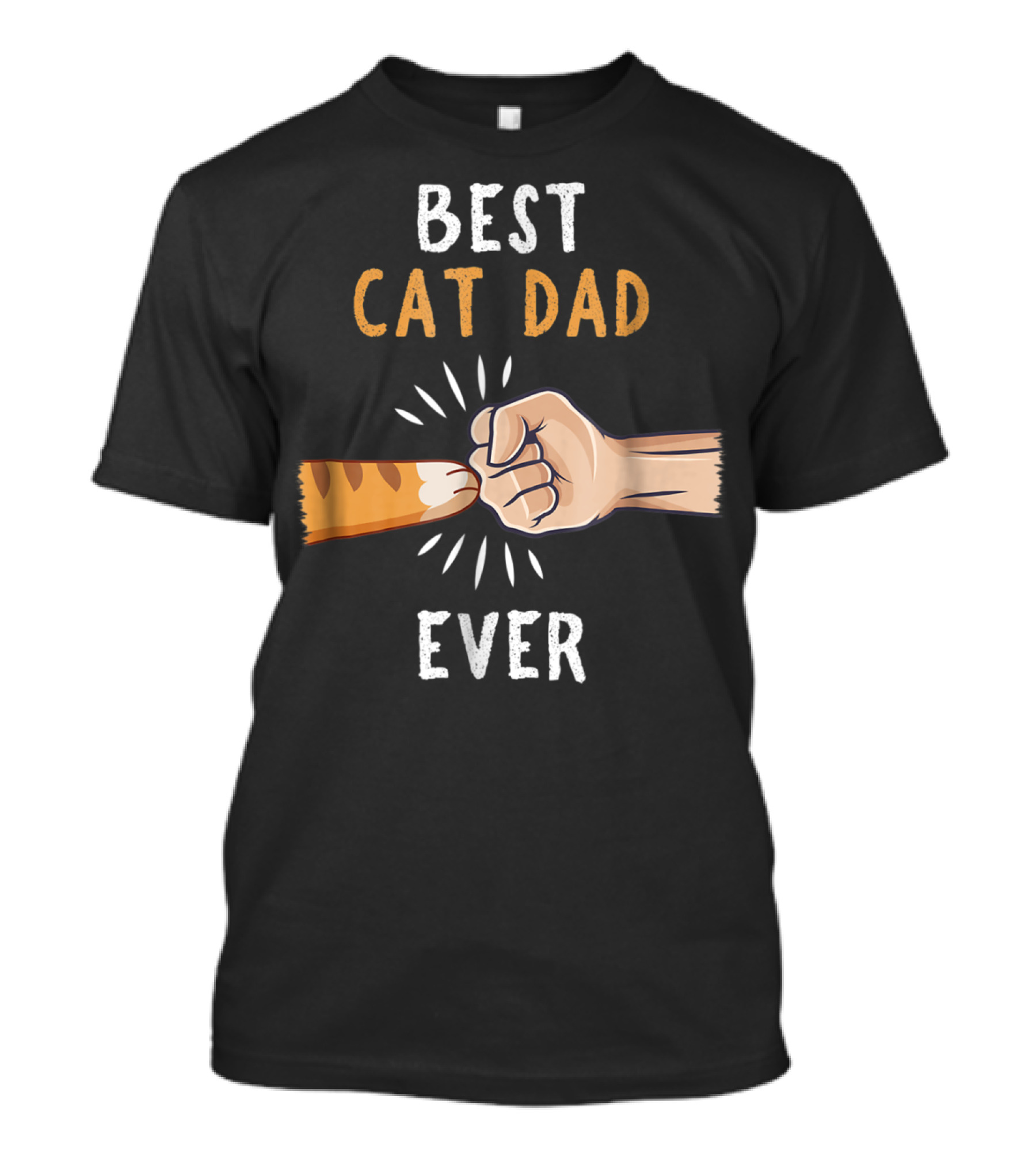 Best Cat Dad Ever Paw Fist Bump T-Shirt