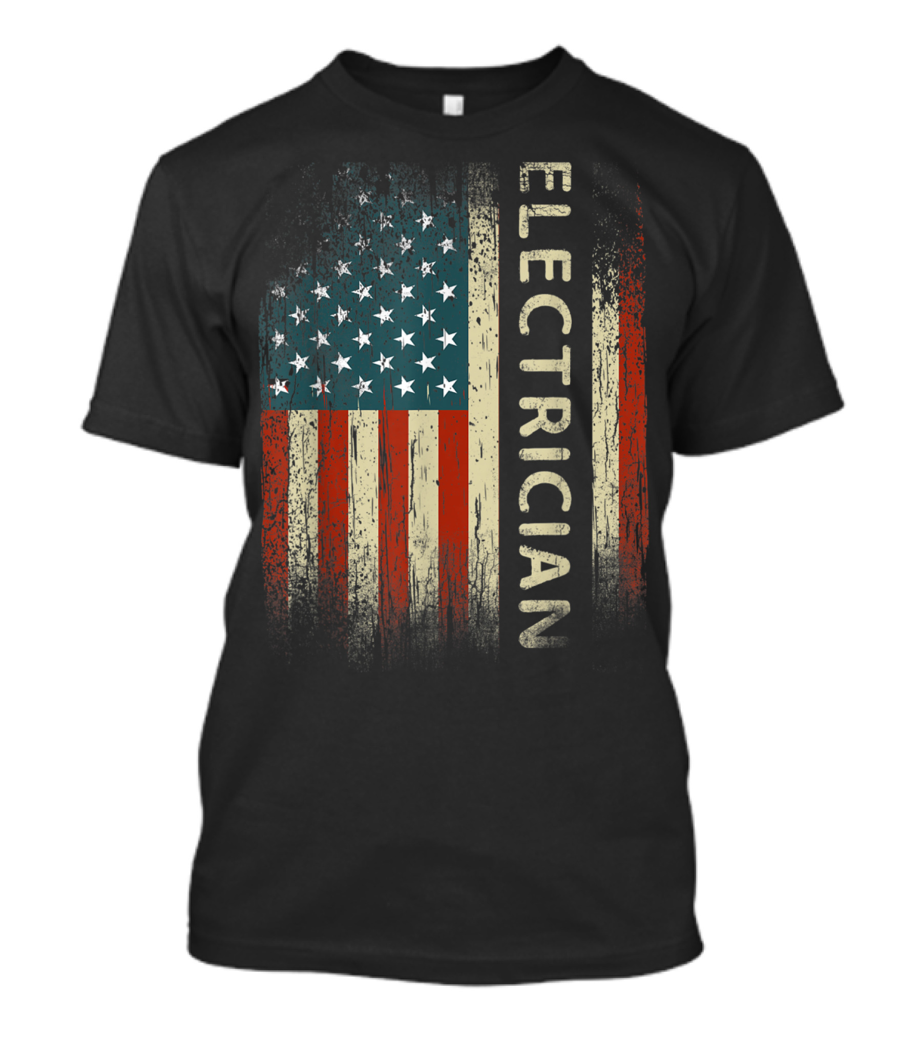 Electrician American USA Flag Patriotic Mens T-Shirt