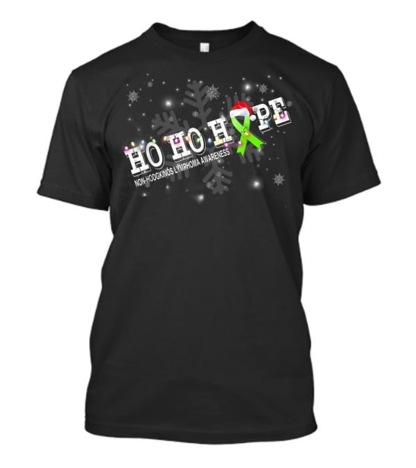 HO HO HOPE Non-Hodgkin's Lymphoma Awareness Christmas T-Shirt