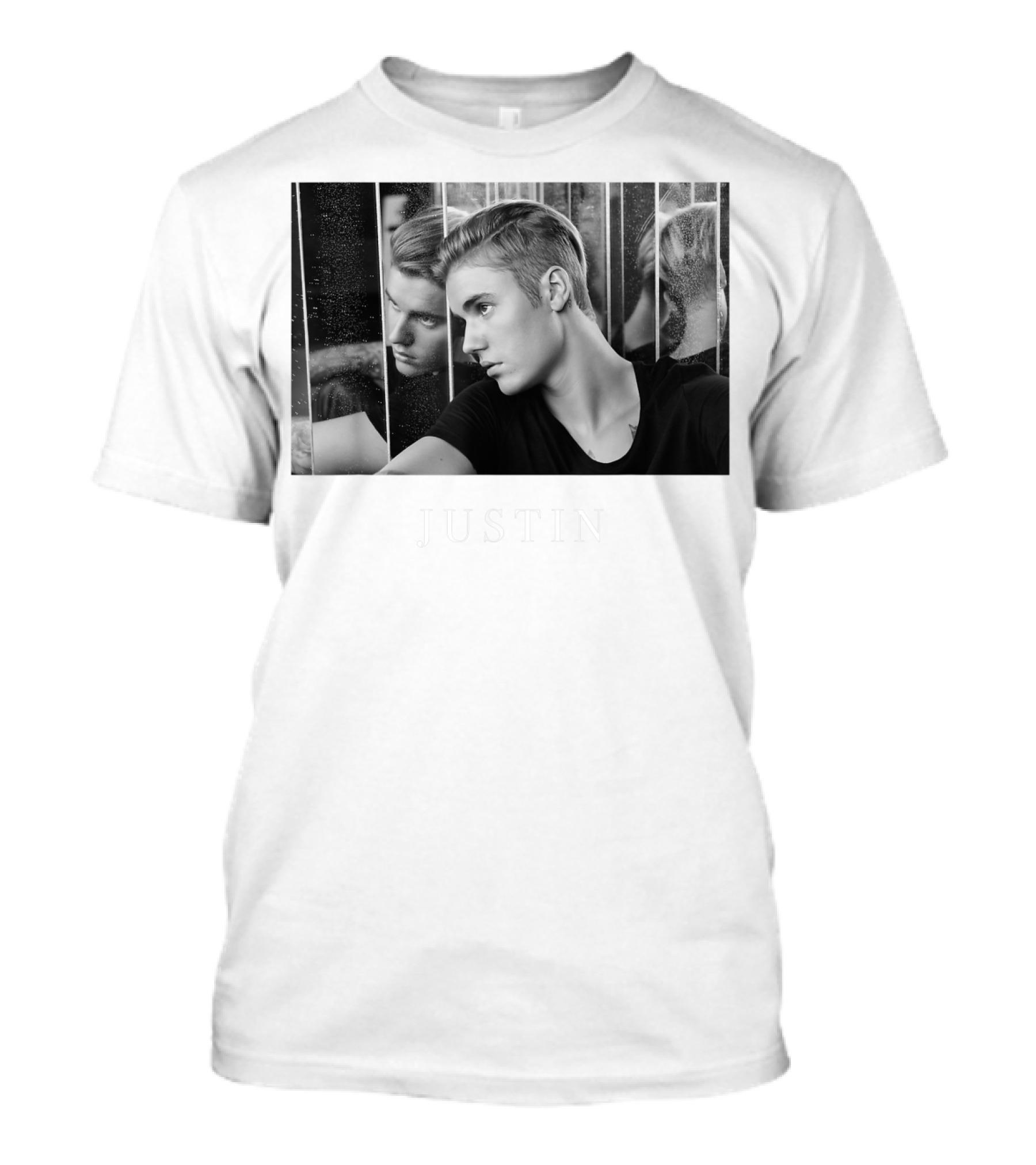 Justin Bieber Reflection Mirror Photography T-Shirt