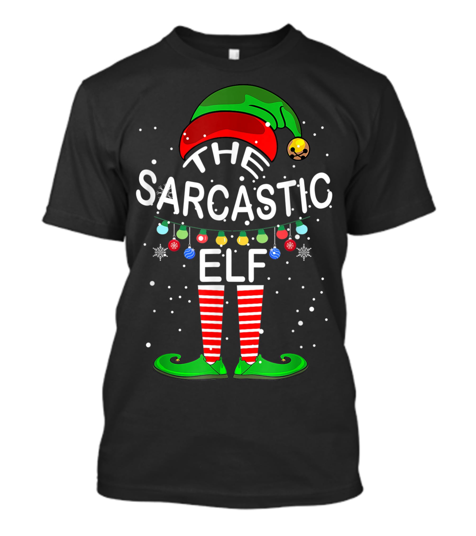 The Sarcastic Elf Christmas Matching Group Family Holiday T-Shirt