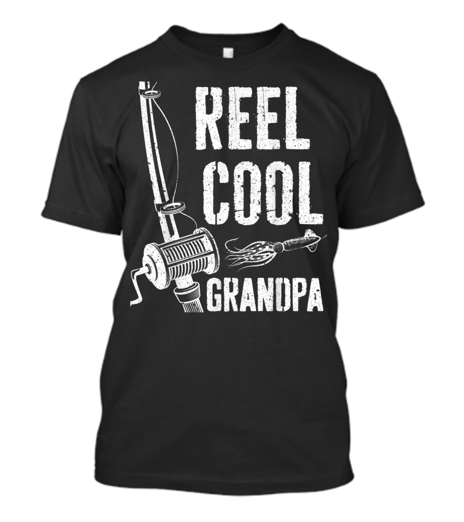 Mens Reel Cool Grandpa Fishing T-Shirt