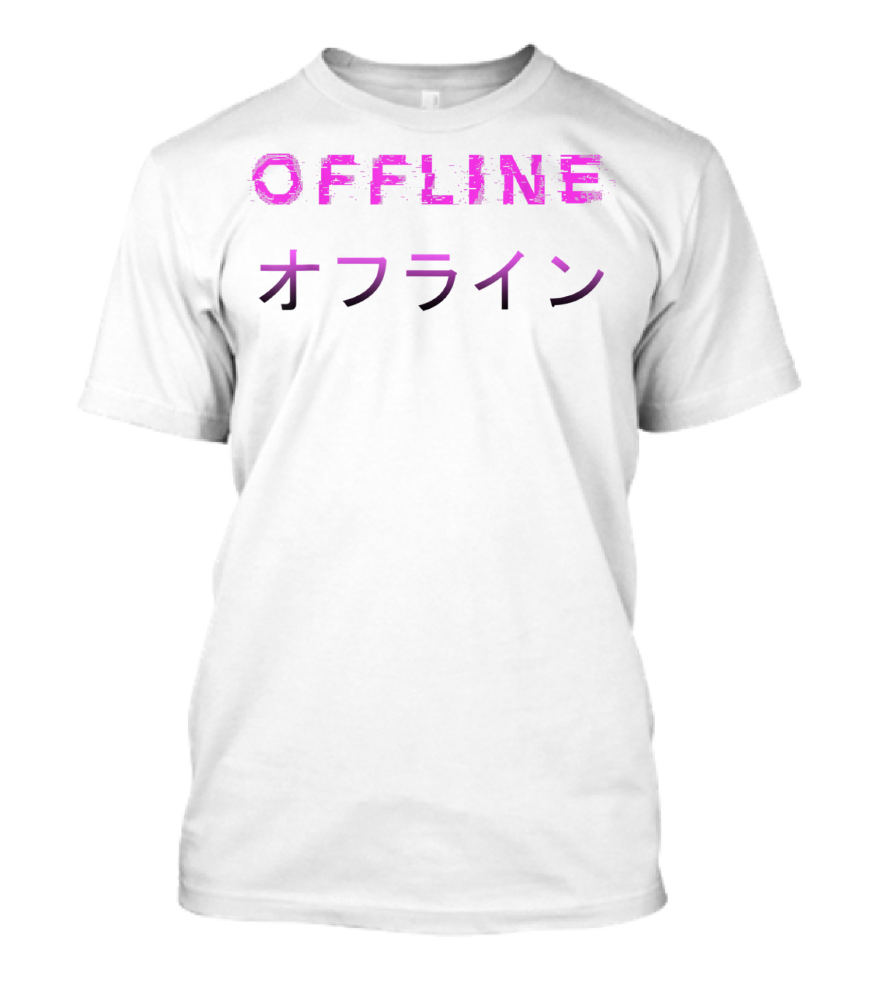 Offline Aesthetic Vaporwave Sad T-Shirt