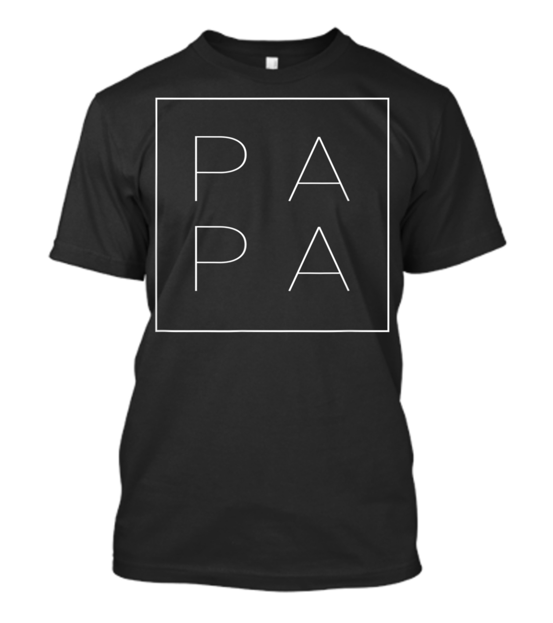 Papa Square Block Text T-Shirt