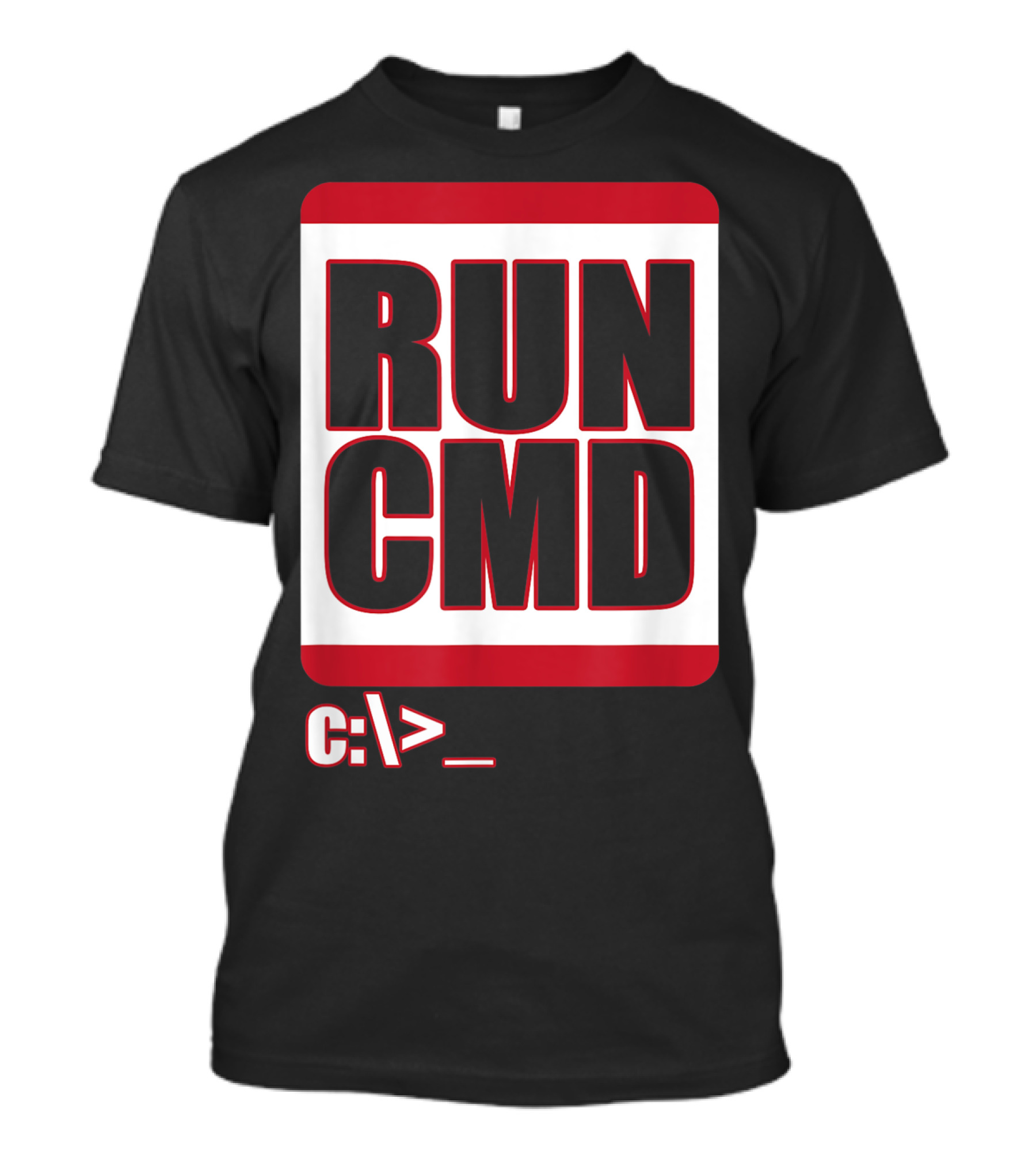 RUN CMD C:\> Funny Computer Science Nerd Coder T-Shirt