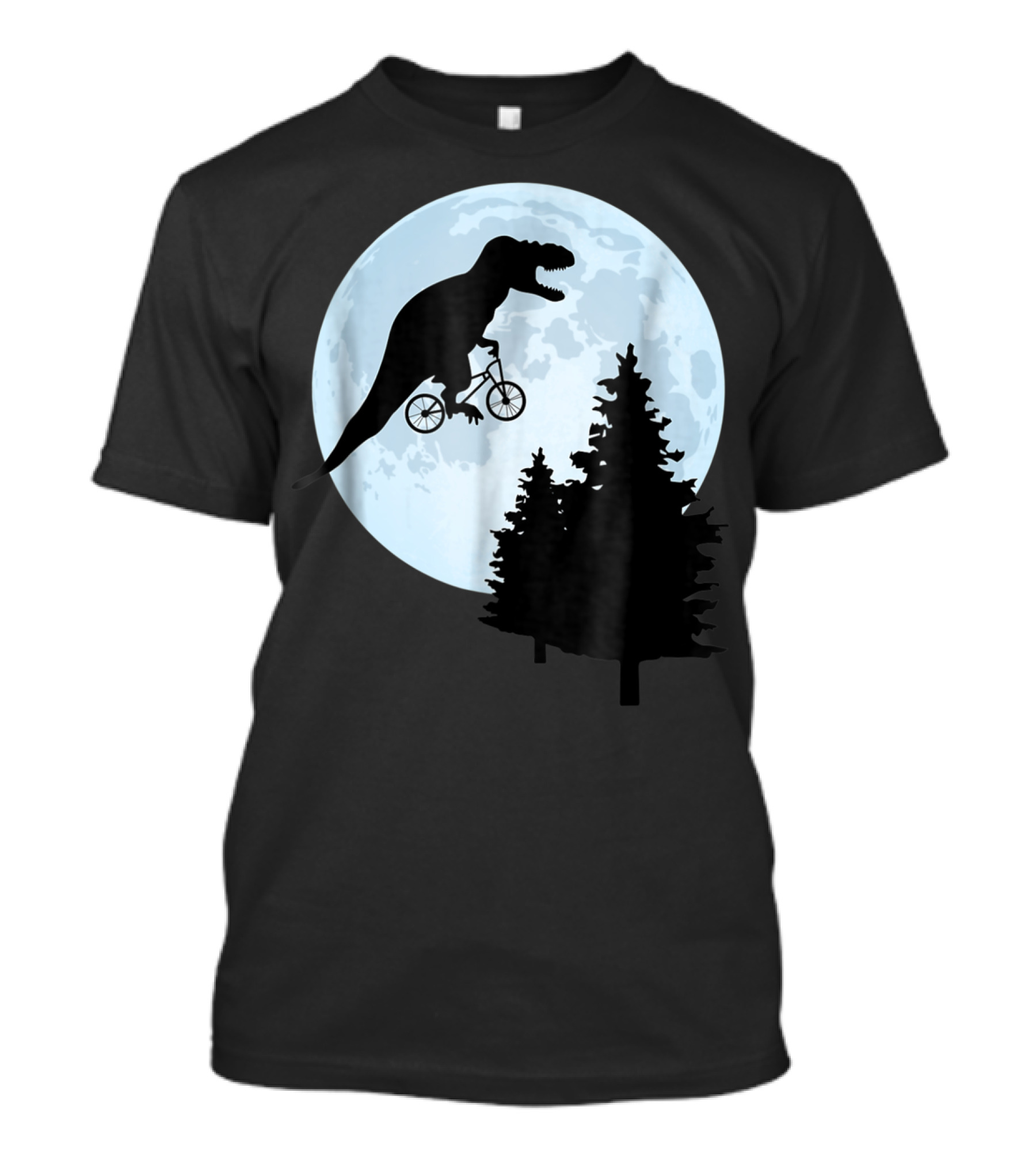 T Rex Bicycle Moon Ride For Funny Rex Lovers T-Shirt