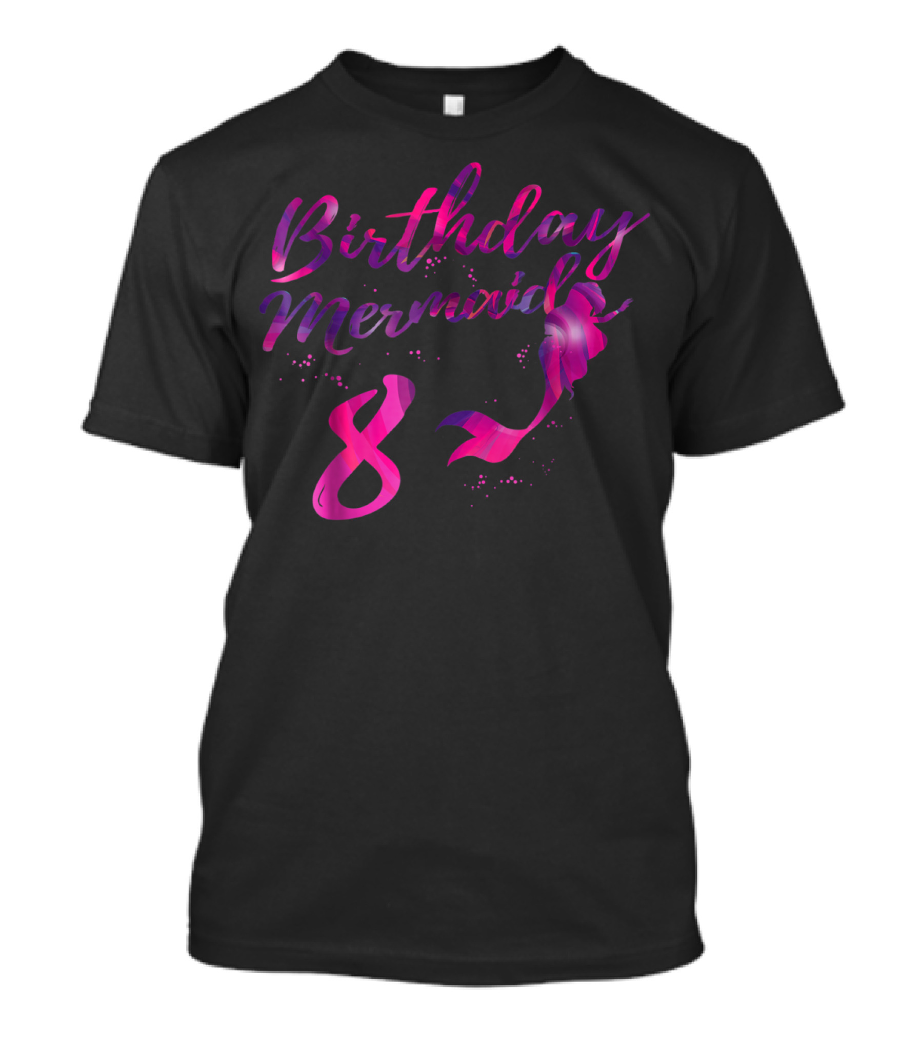Birthday Mermaid 8 Year Old Girl T-Shirt