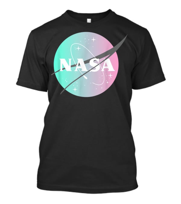 NASA Pastel Rainbow Classic Logo NASA Lover T-Shirt