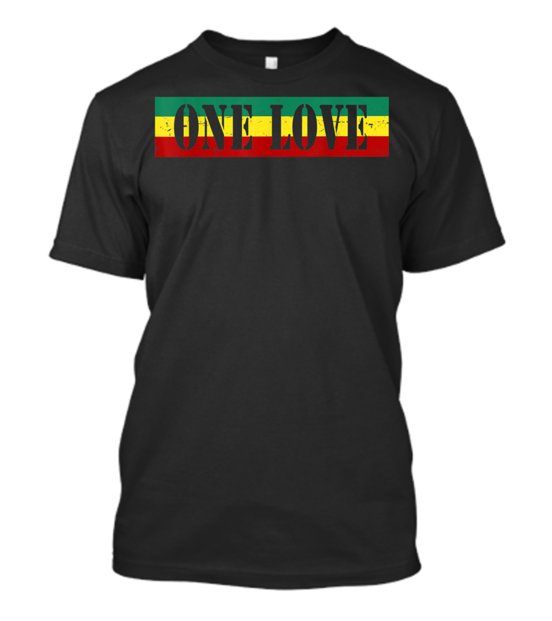 One Love Jamaican Reggae Rasta Vintage T-Shirt
