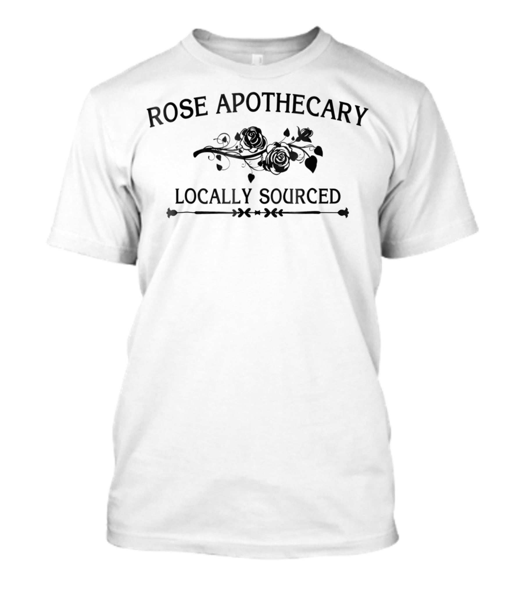 Rose Apothecary Locally Sourced Roses Floral Script T-Shirt