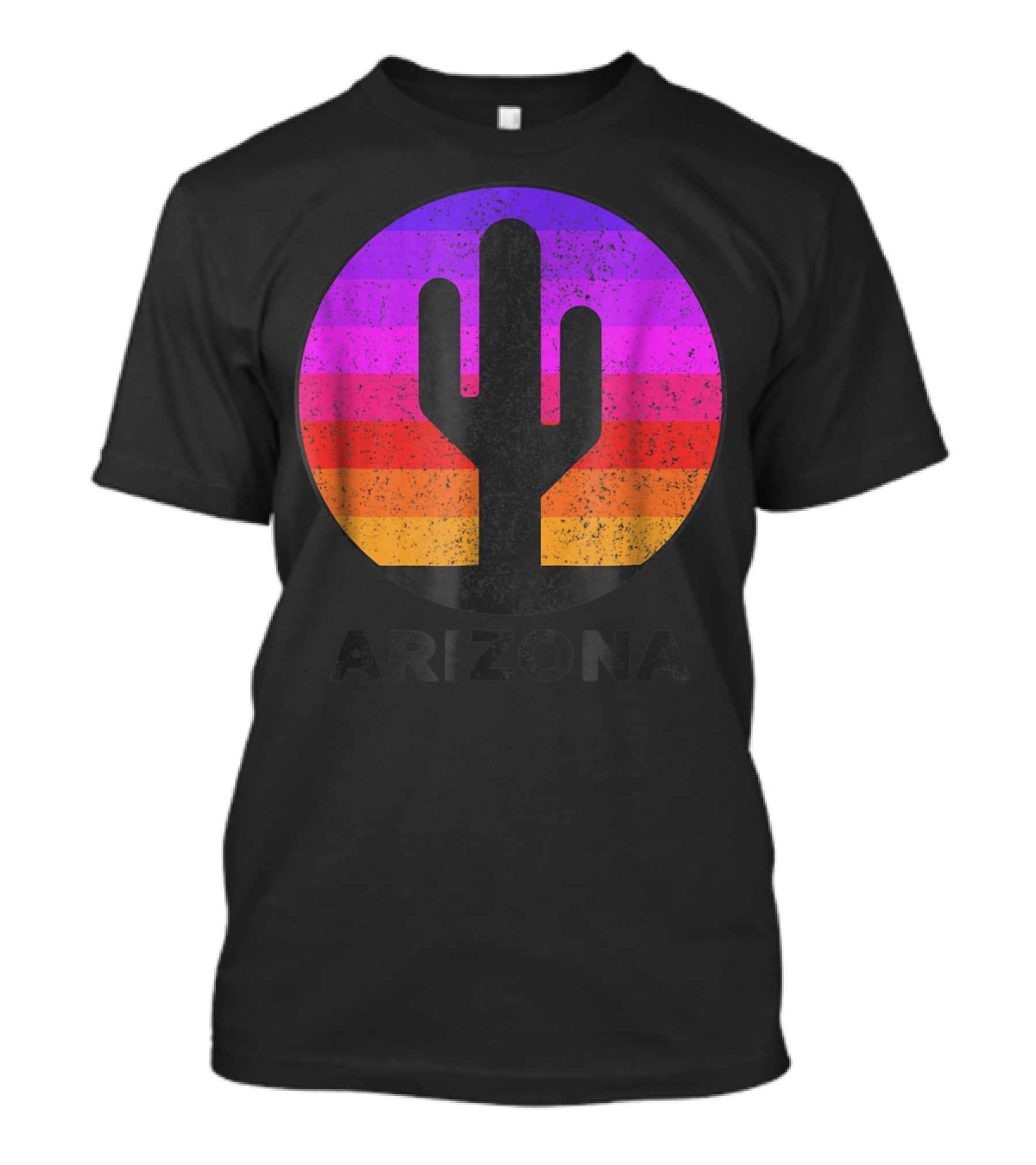 Arizona Saguaro Cactus Vintage Sunset T-Shirt