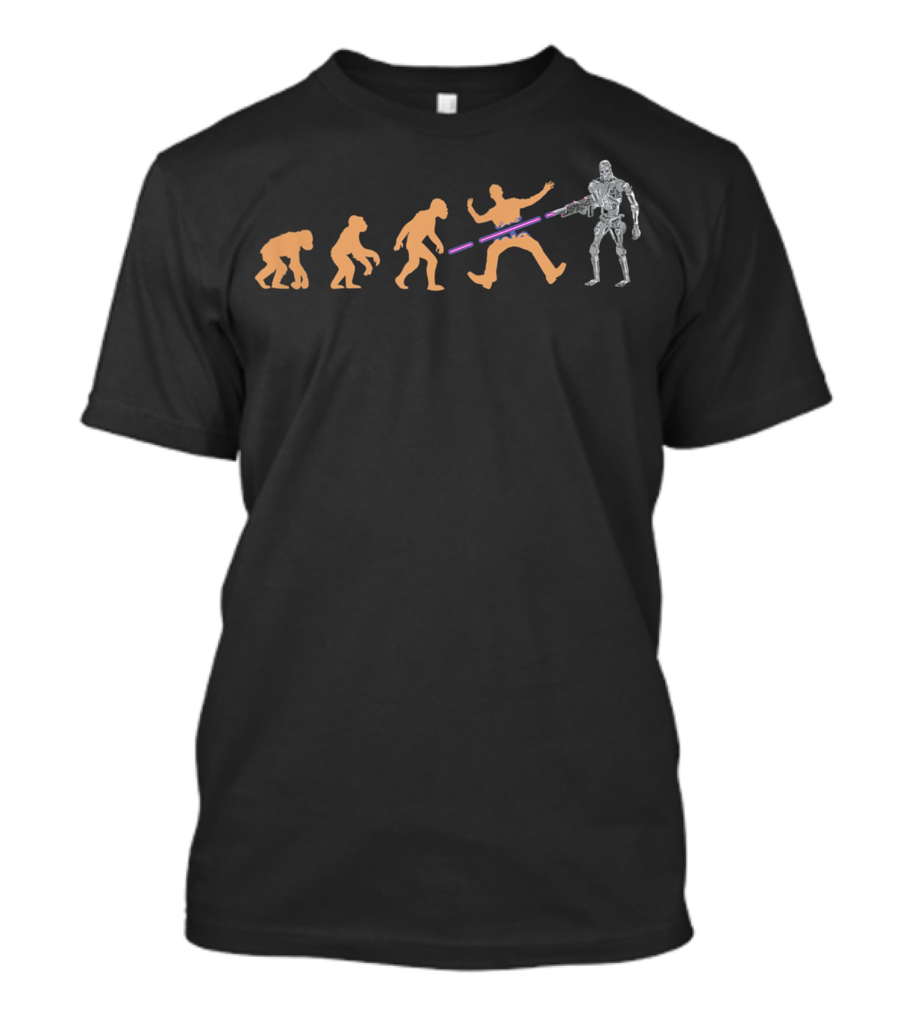 ShirtWoot Terminator Evolution Of Humanity To Machine Cyborg T-Shirt