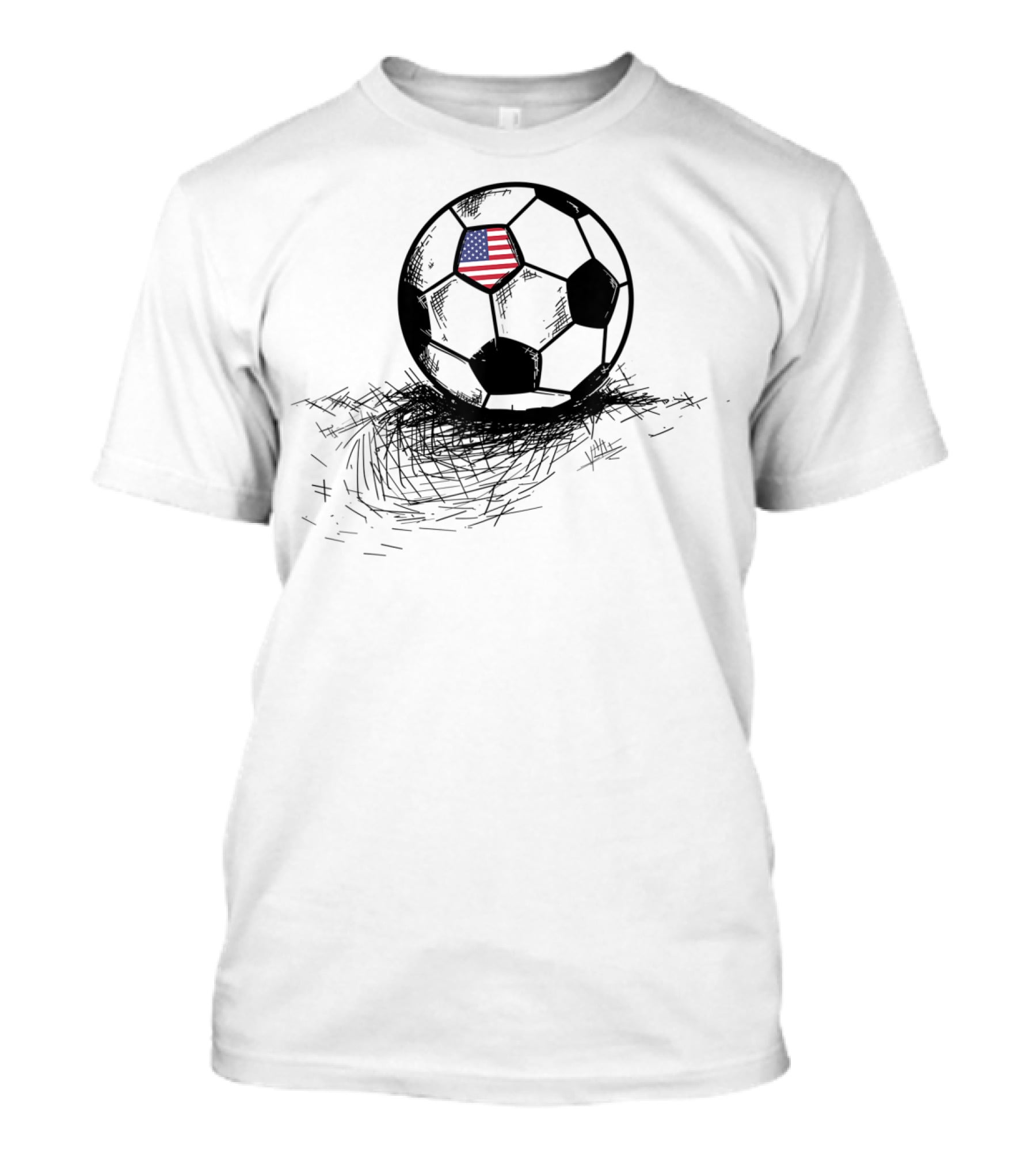 United States Soccer Ball Flag USA T-Shirt