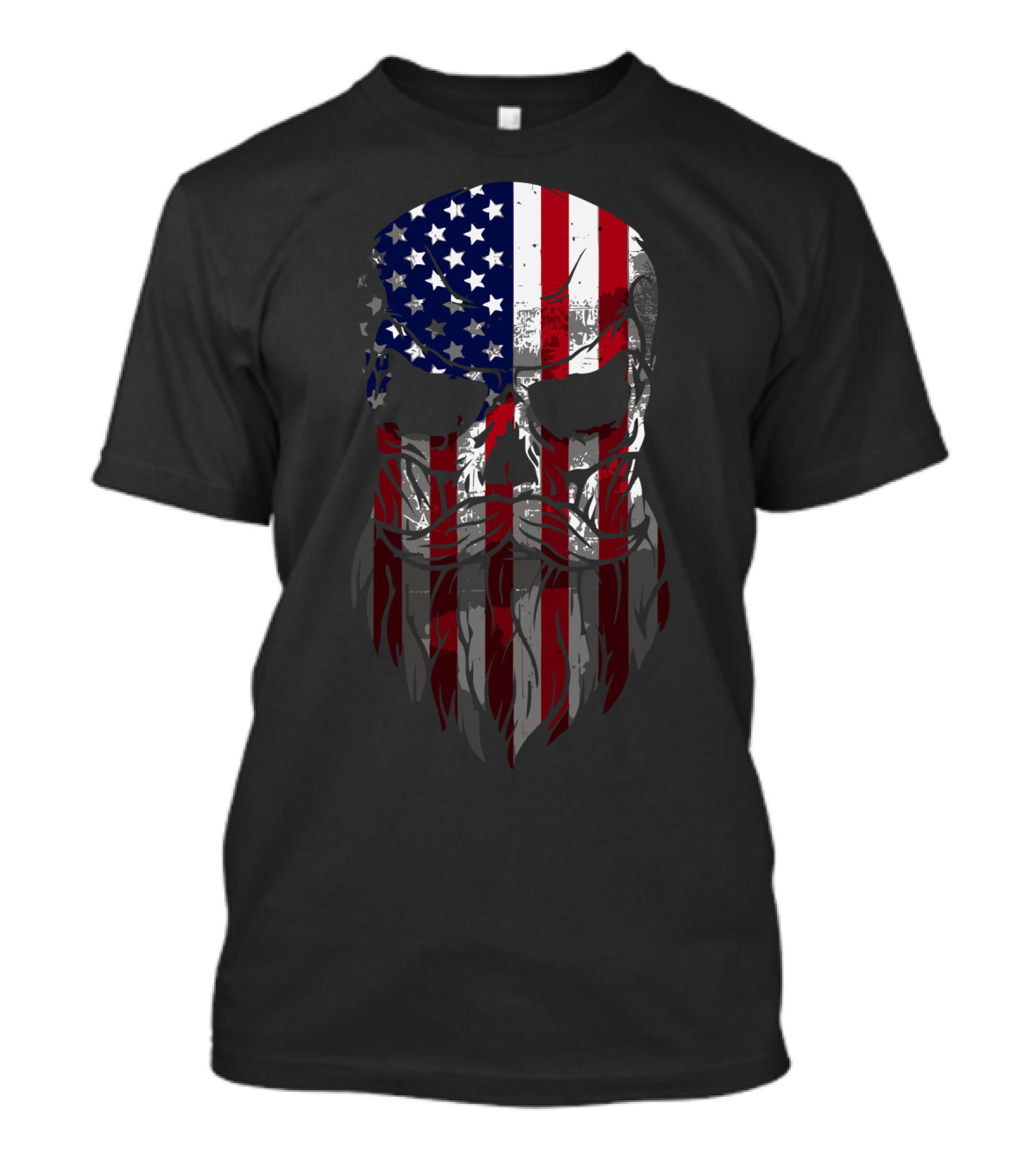 American Beard Skull T-Shirt