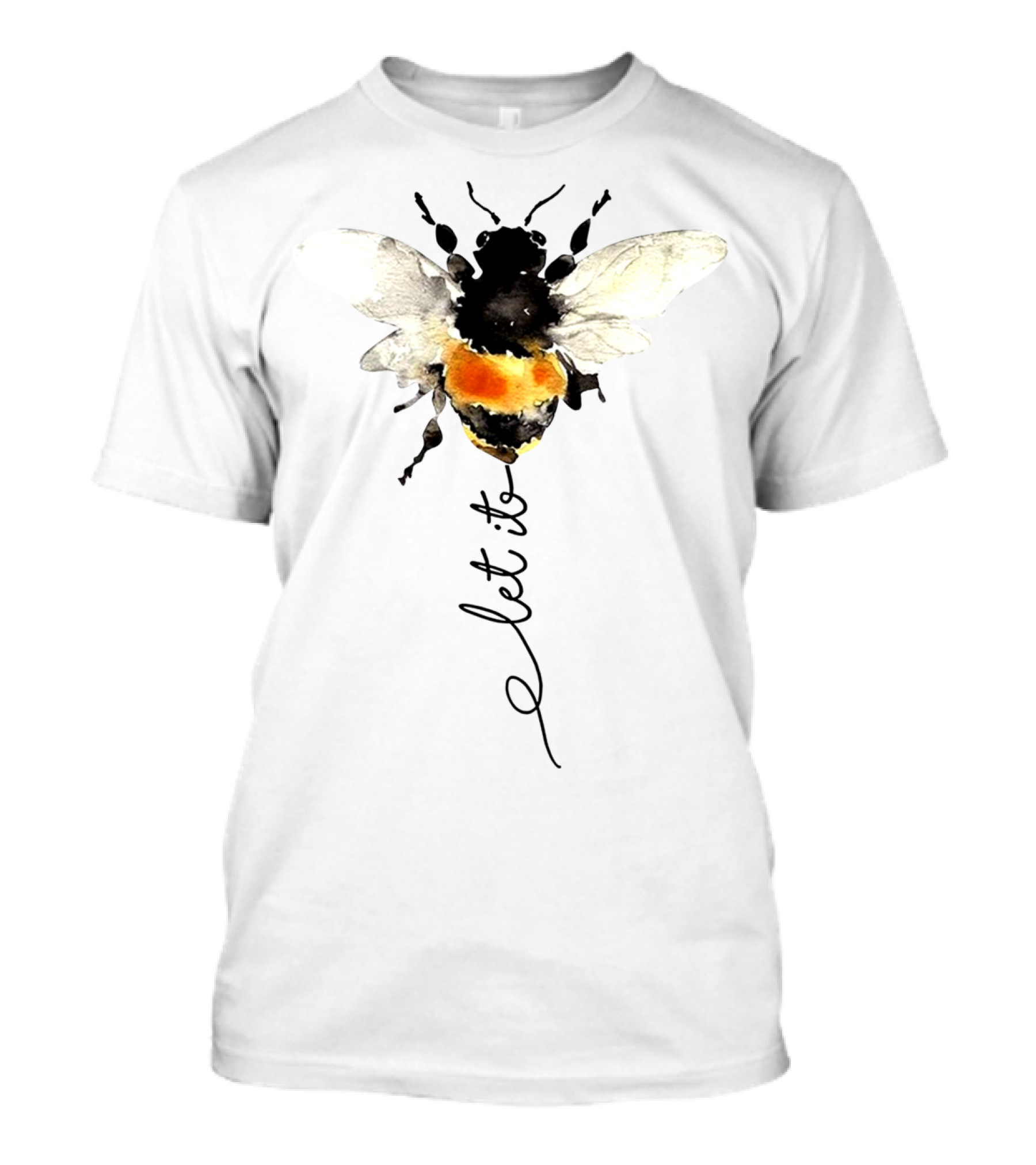 Let It Bee Bumblebee Art Hippies Sunflowers T-Shirt