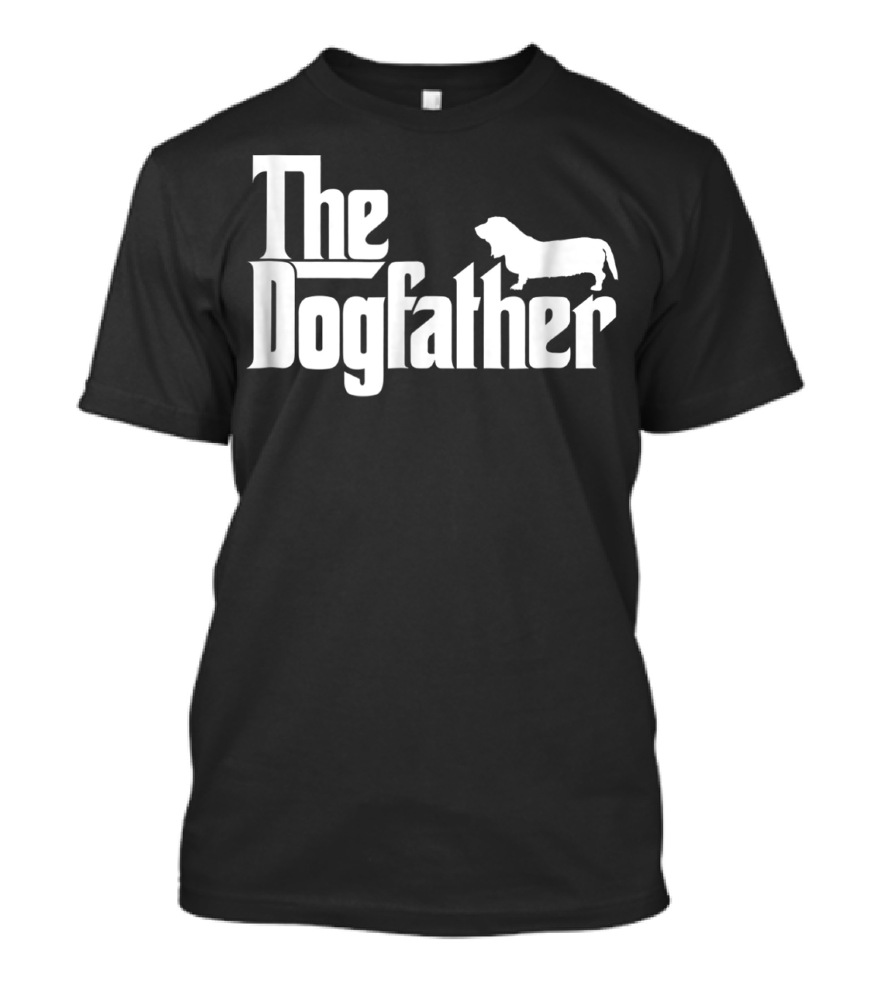 Mens The Dogfather Basset Hound Dad Father Dog T-Shirt
