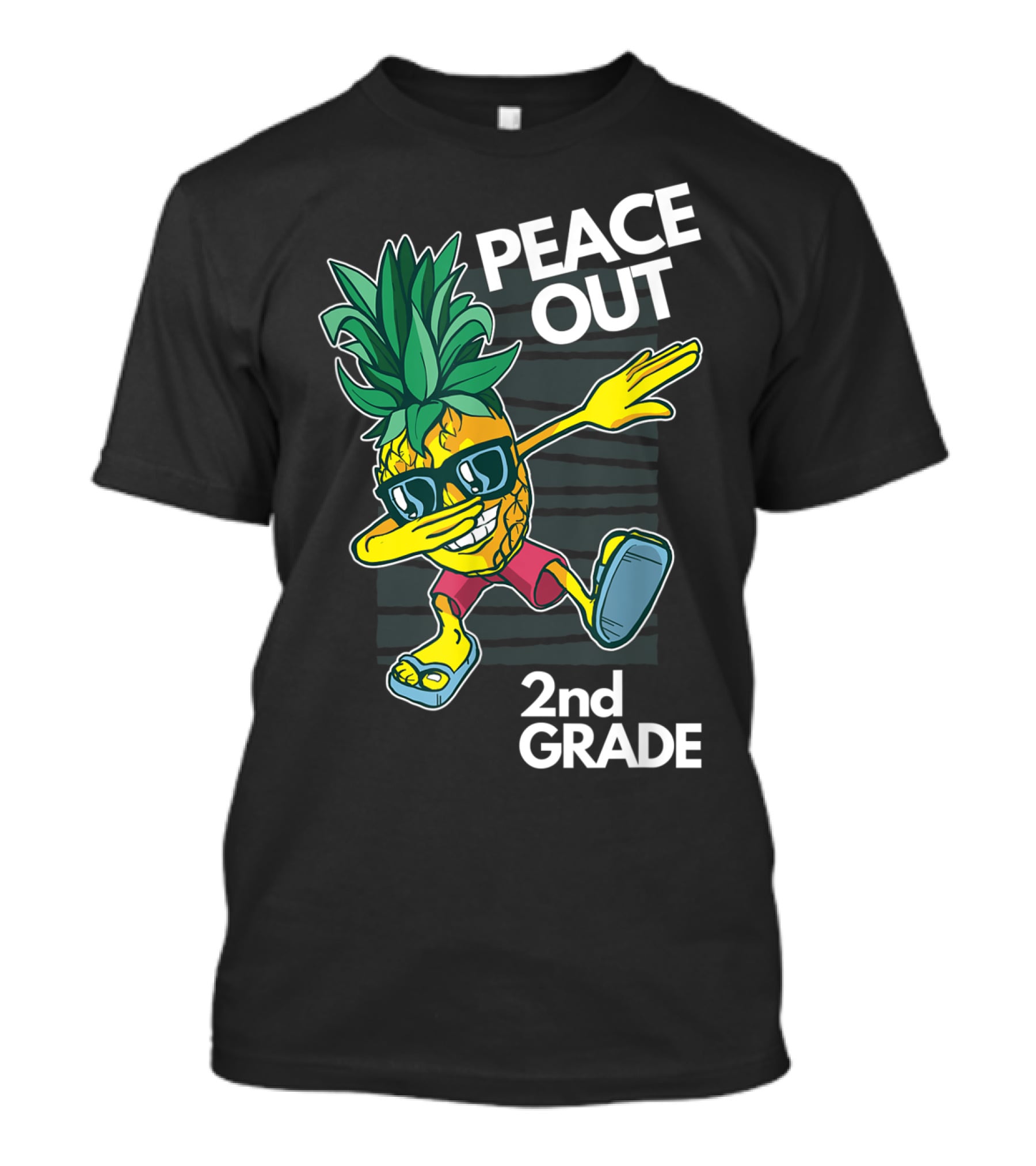 Peace Out Pineapple Dabbing 2nd Grade T-Shirt