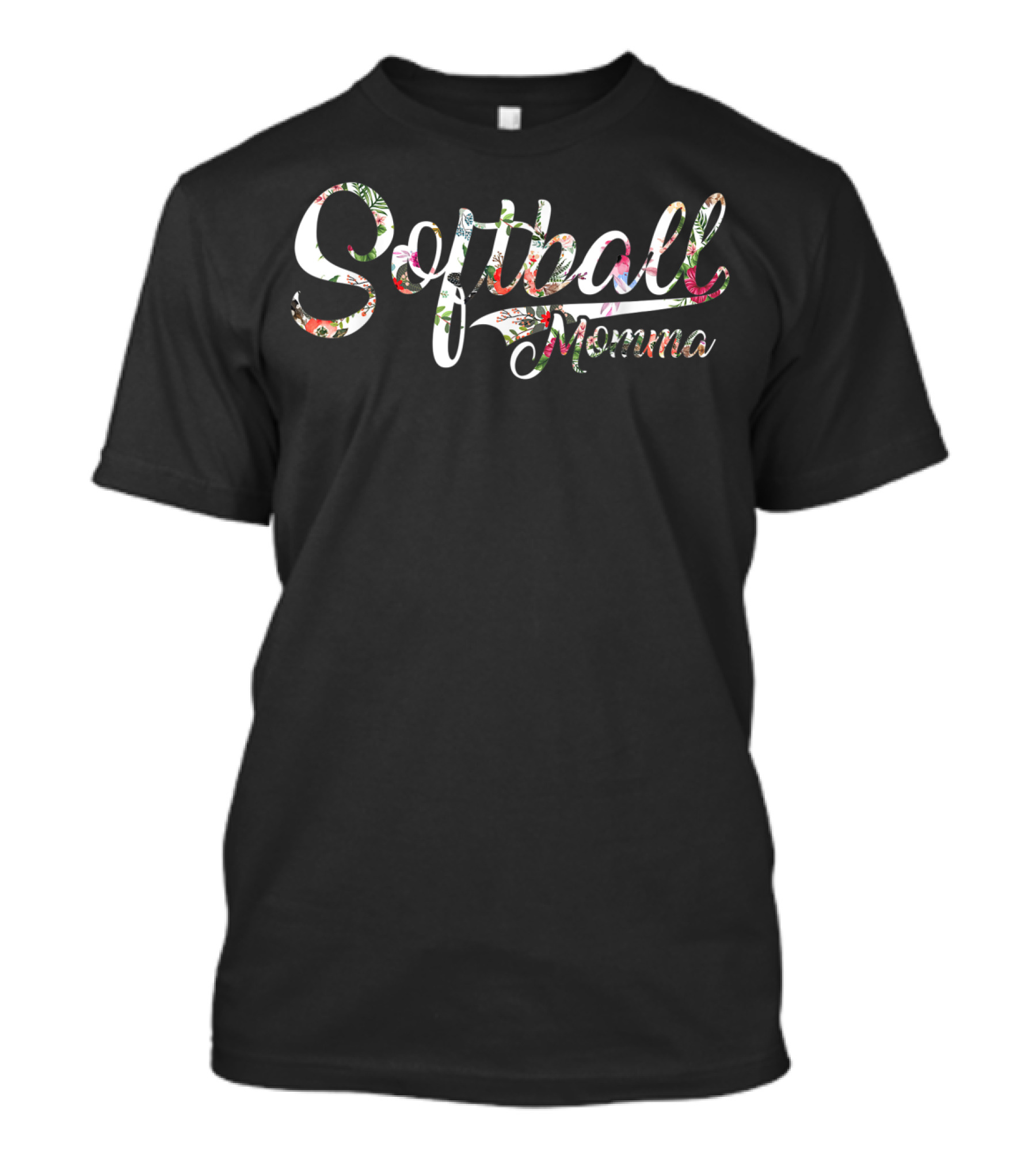 Softball Momma Floral T-Shirt