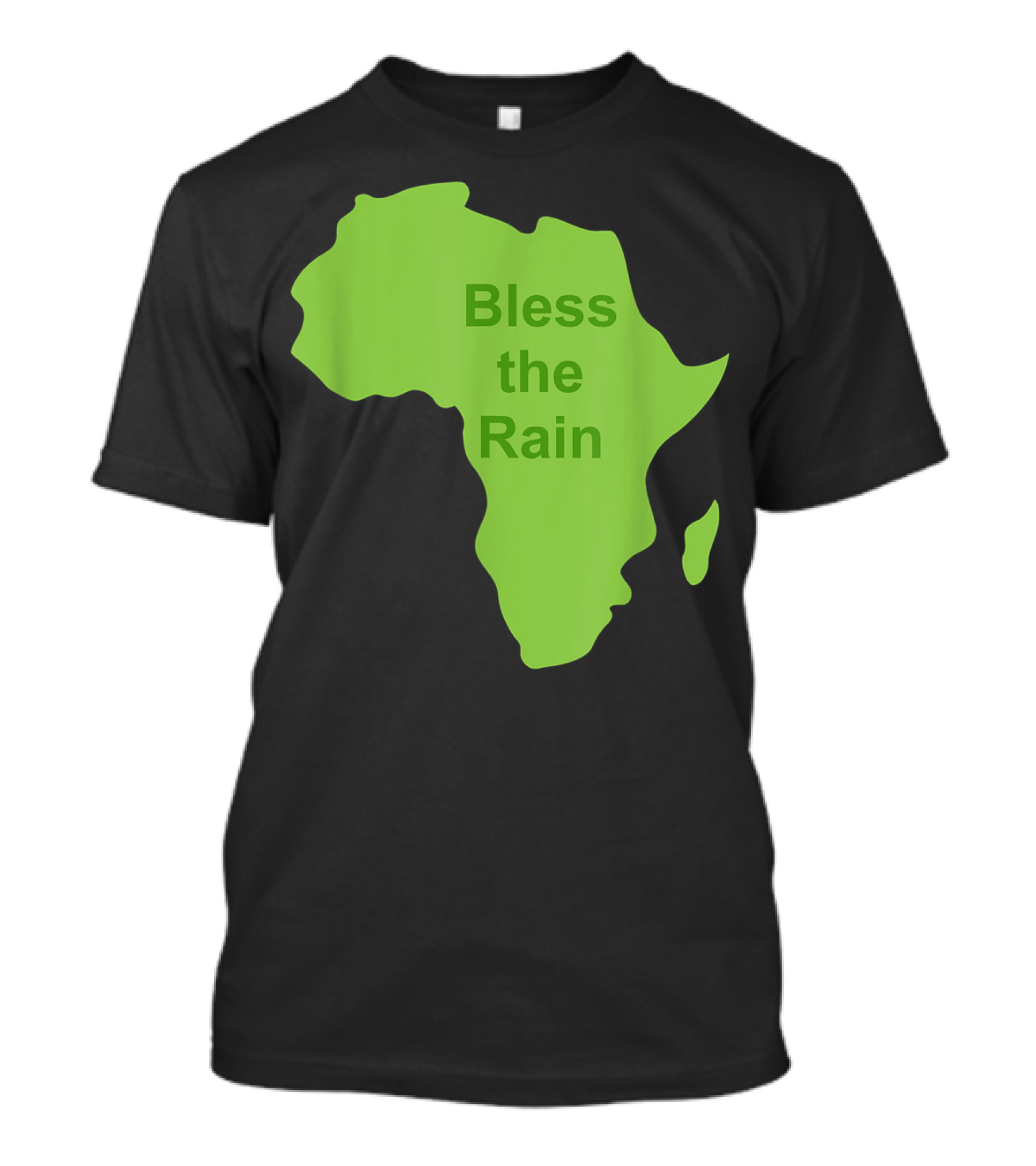 Toto Africa Bless The Rain Green Africa Shape T-Shirt