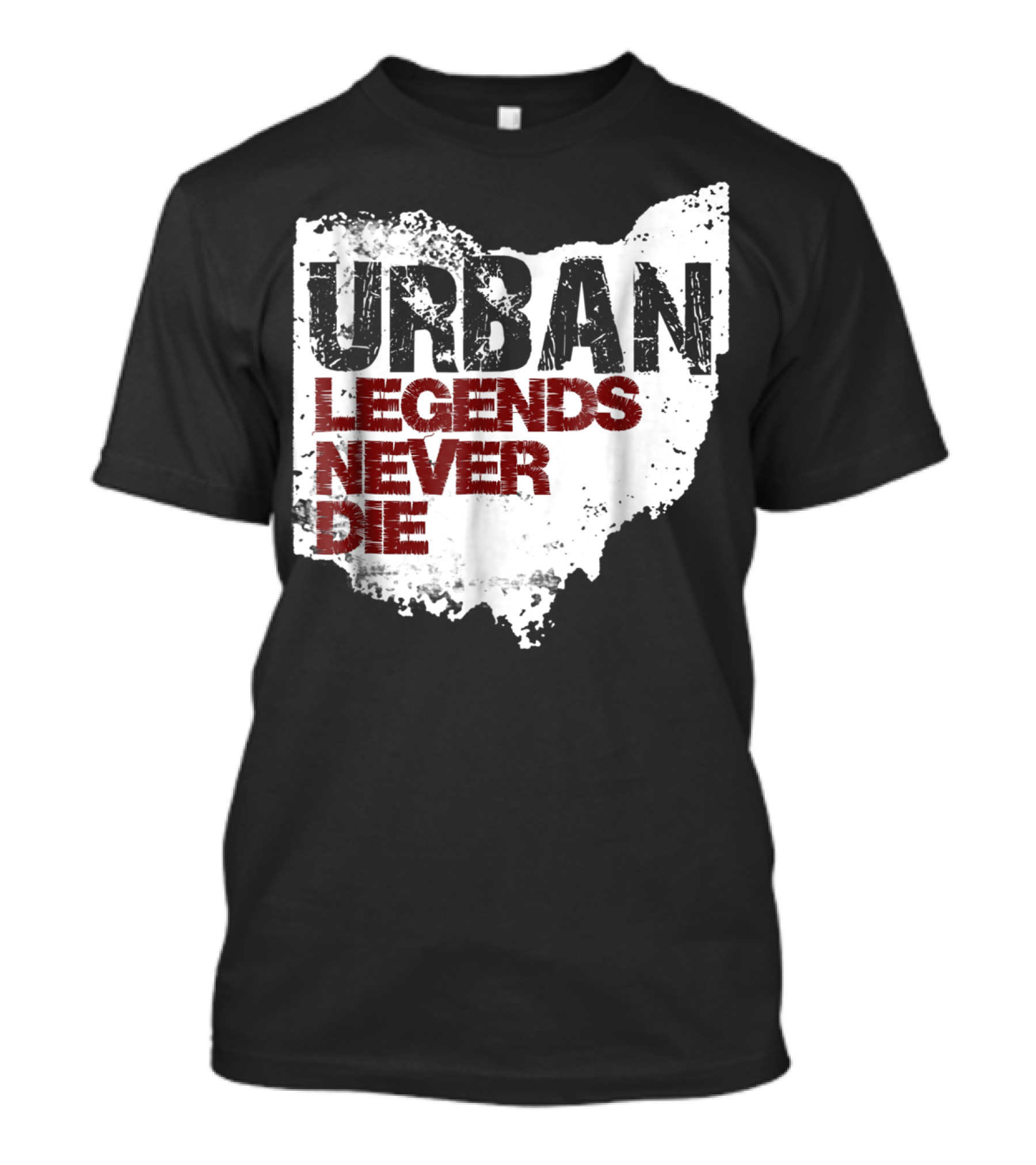 Urban Legends Never Die Ohio State Map T-Shirt