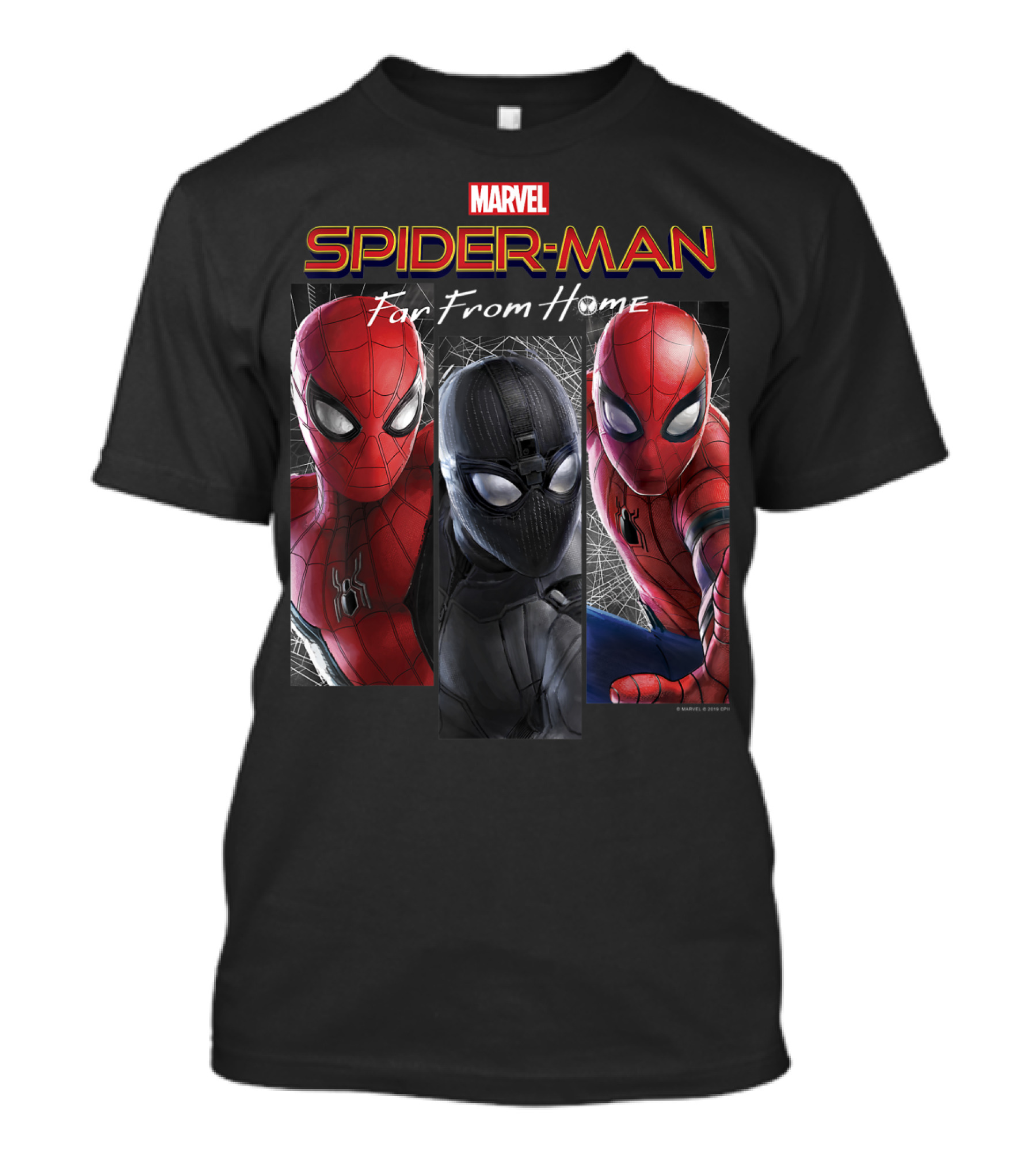 Marvel Spider-Man Far From Home Three Suits Panel T-Shirt