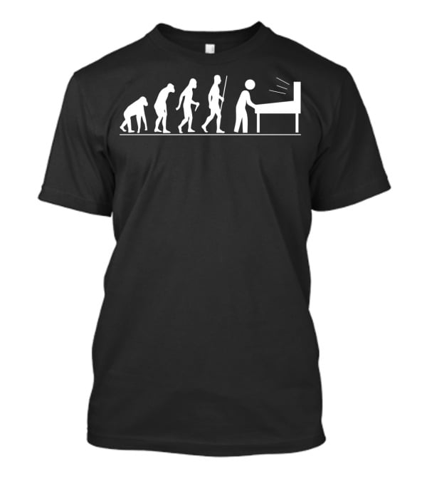 Pinball Evolution Human Evolution Silhouette Progression T-Shirt