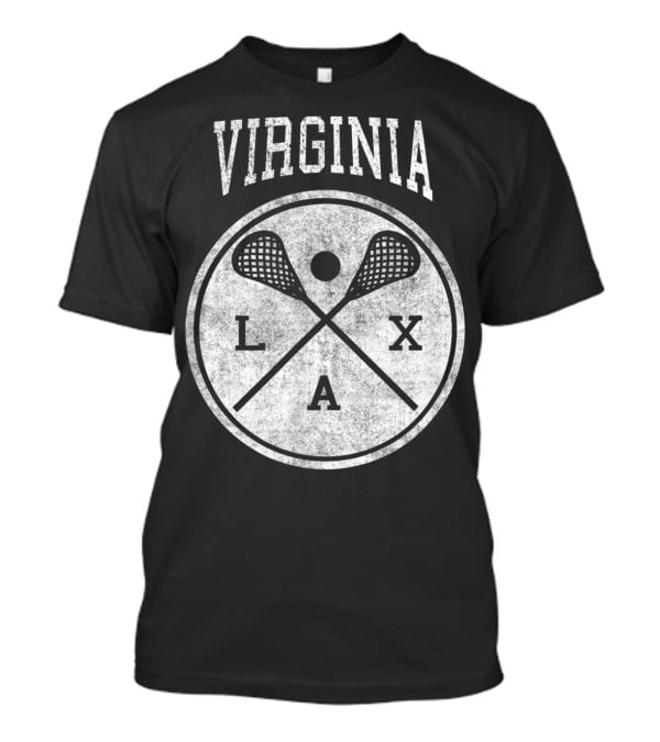 Virginia LAX Vintage Lacrosse Crossed Sticks Circle T-Shirt