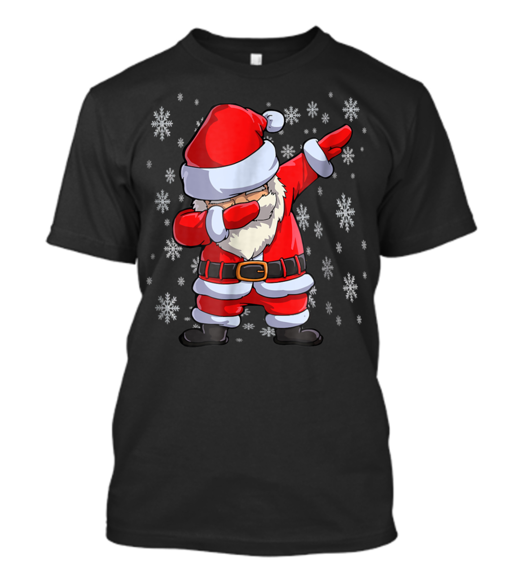 Dabbing Santa Funny Christmas Flossing Snowflakes T-Shirt