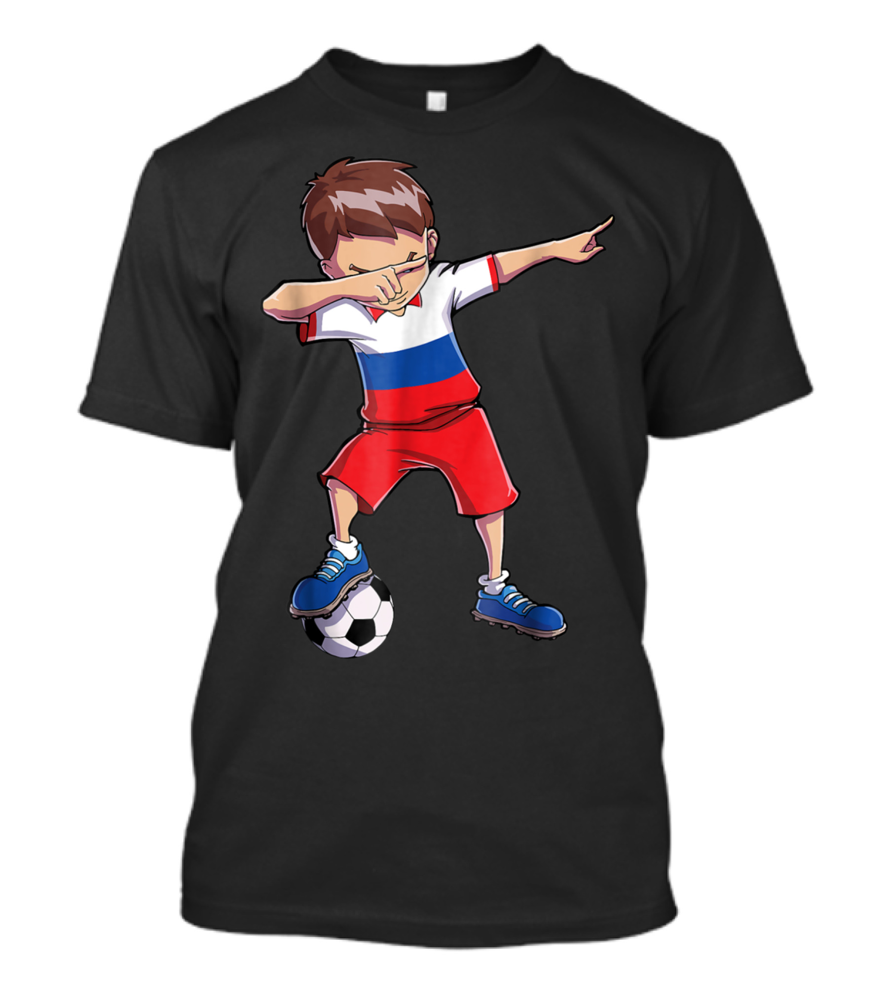 Dabbing Soccer Russia Russian Football Player T-Shirt