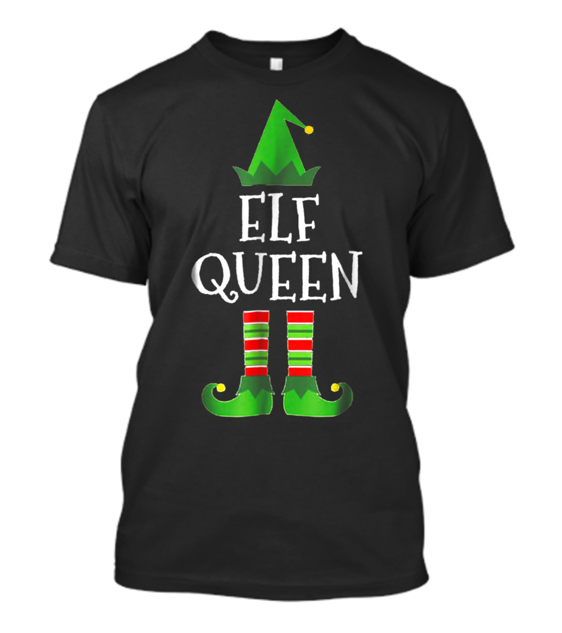 Elf Queen Family Group Christmas Matching T-Shirt