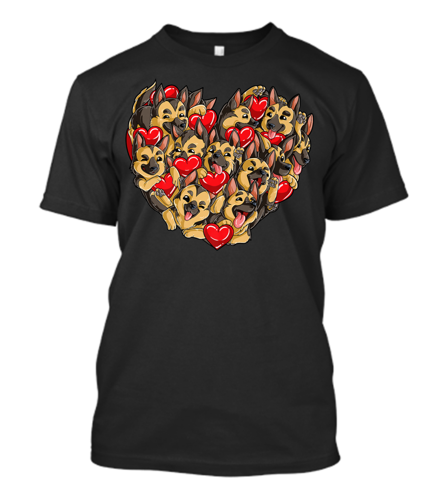 German Shepherd Heart Valentine T-Shirt