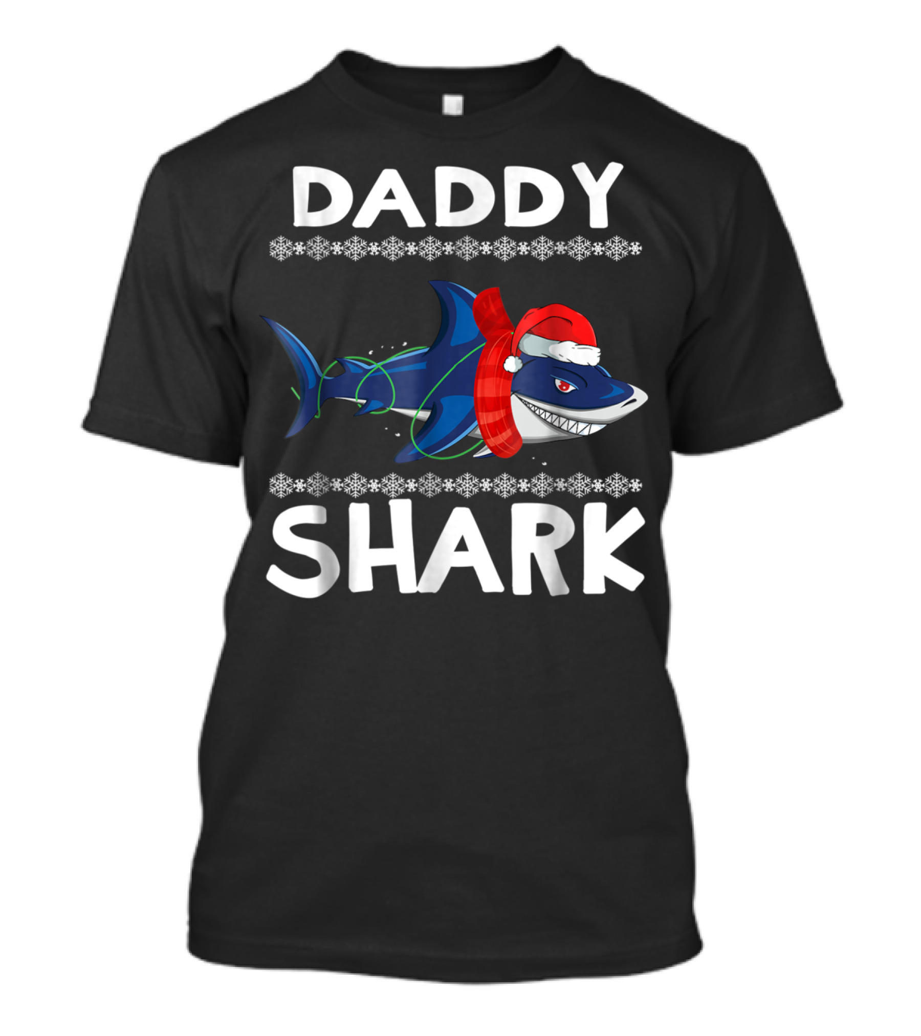 Daddy Shark Ugly Christmas Family Holiday T-Shirt