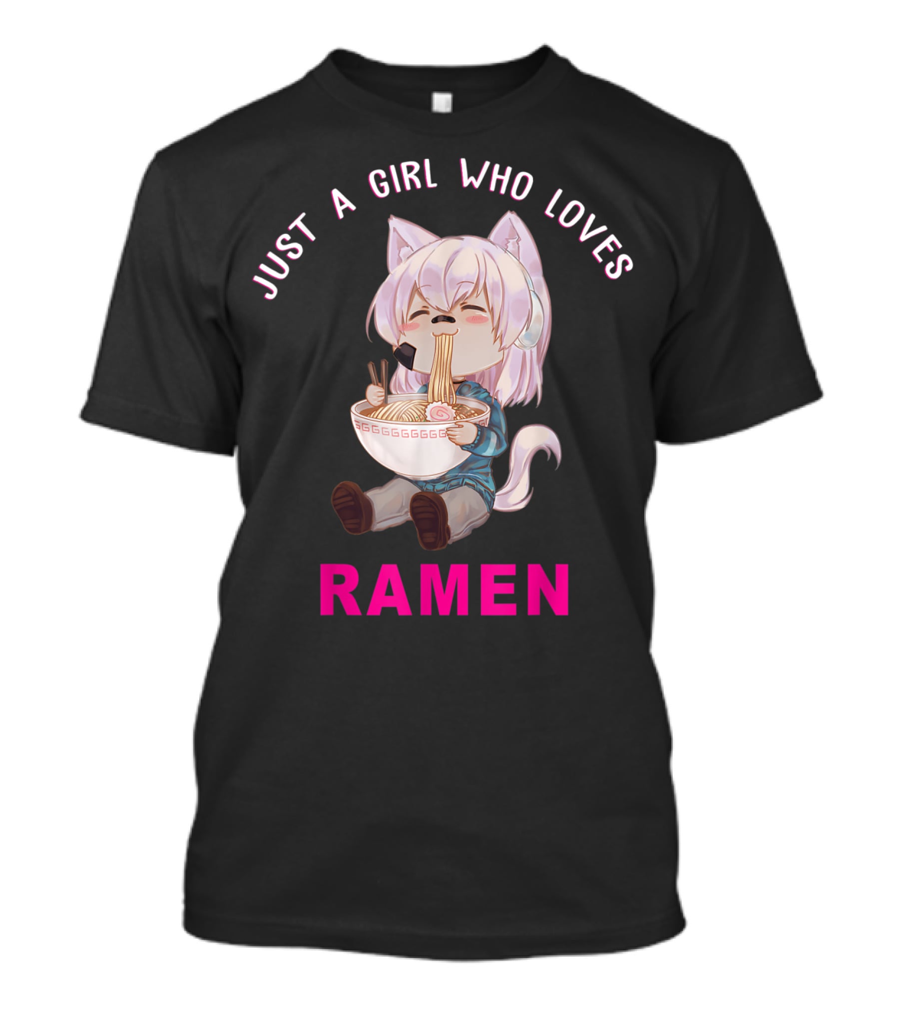 Just A Girl Who Loves Ramen Anime Japanese T-Shirt