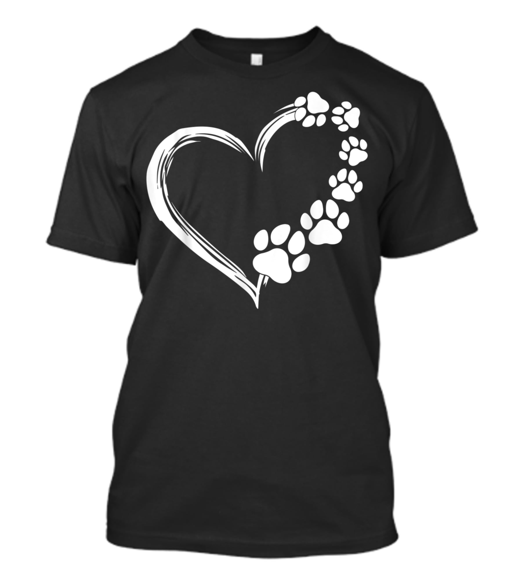 Puppy Paw Print Heart Cute Dog T-Shirt