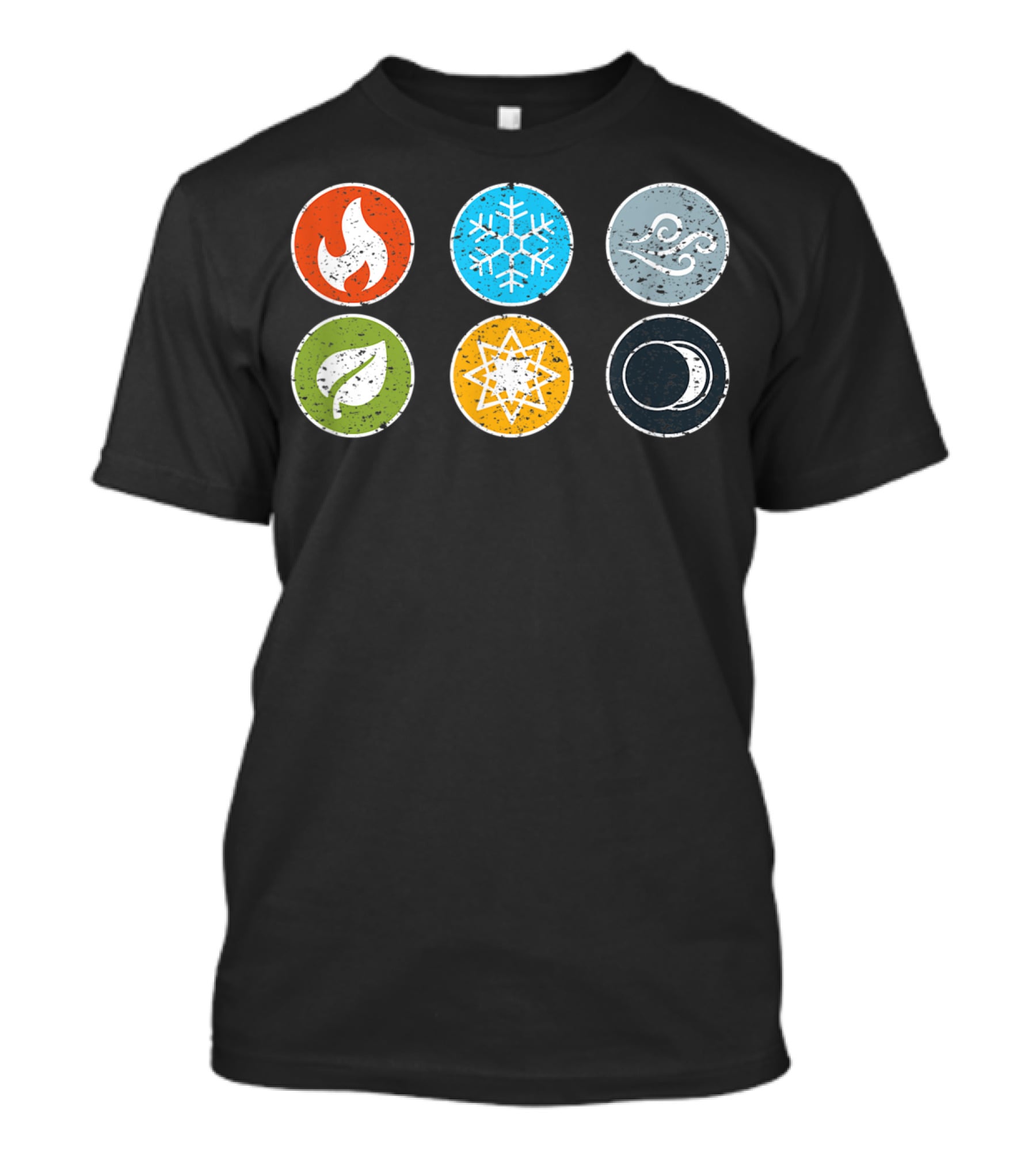 Gloomhaven Elements Symbol Fire Ice Air Earth Nature Light Dark T-Shirt
