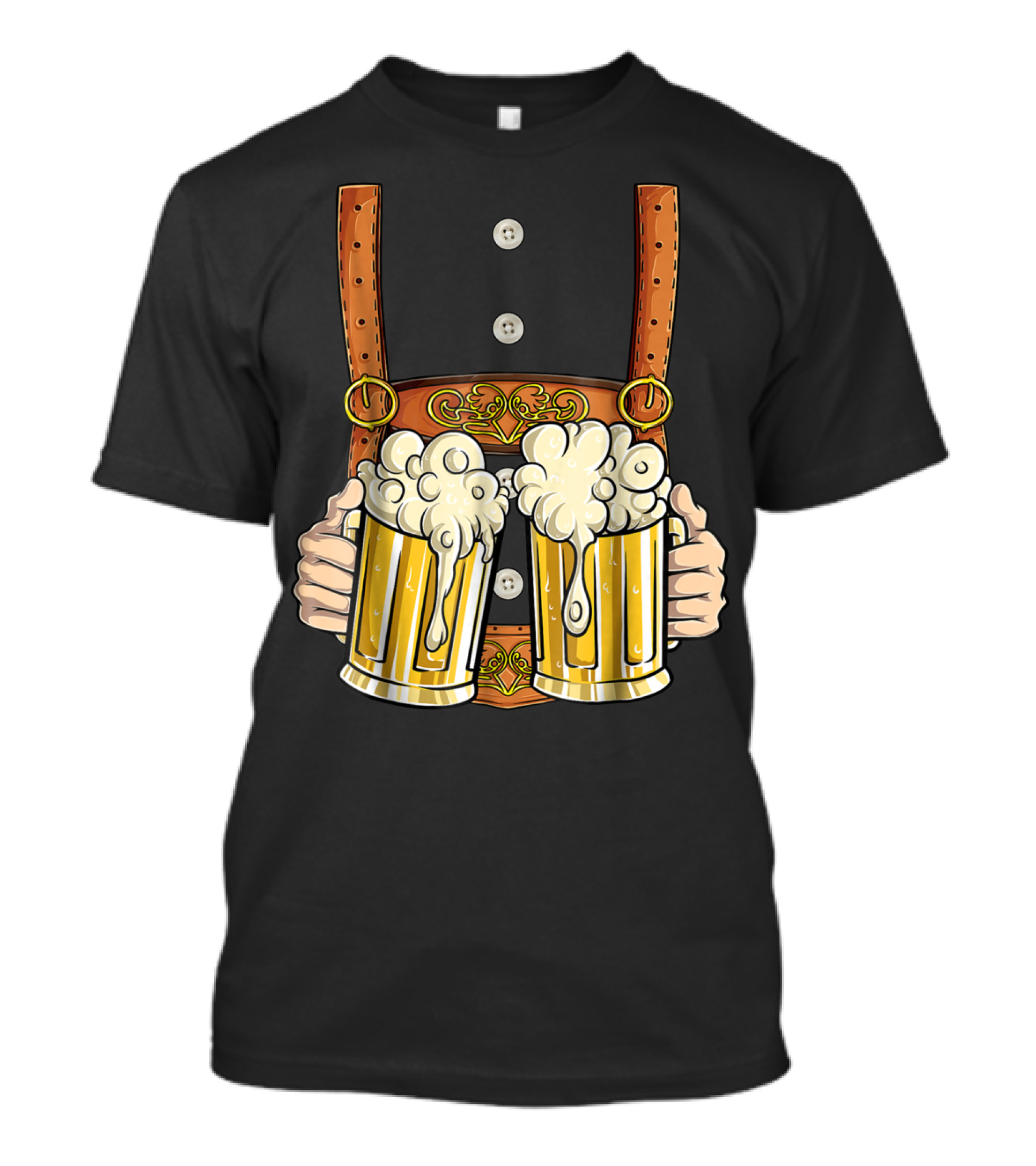 Lederhosen Costume Oktoberfest Men Prost Beer Cheers ZZ T-Shirt