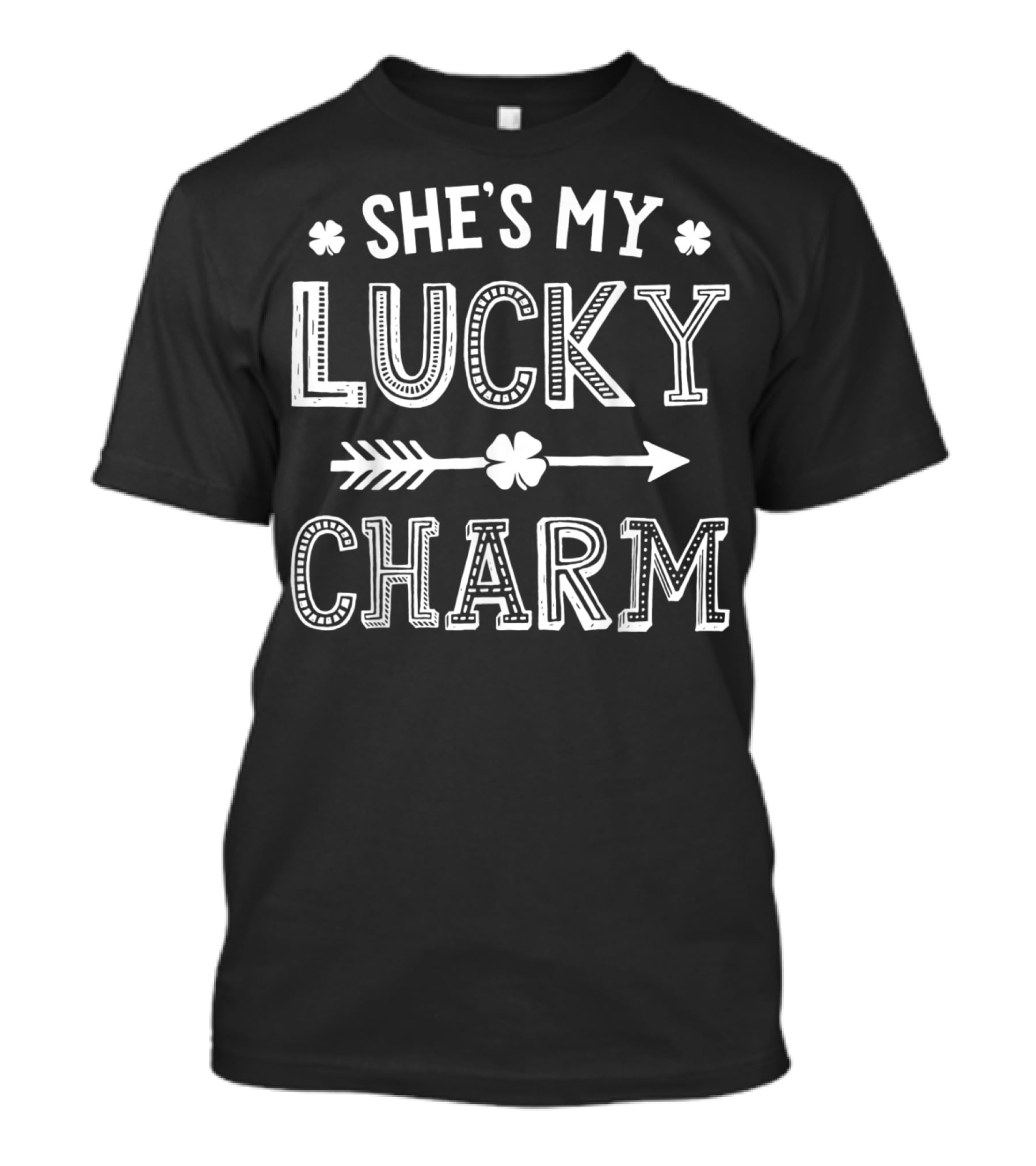 She's My Lucky Charm St Patricks Day Arrow Shamrock T-Shirt