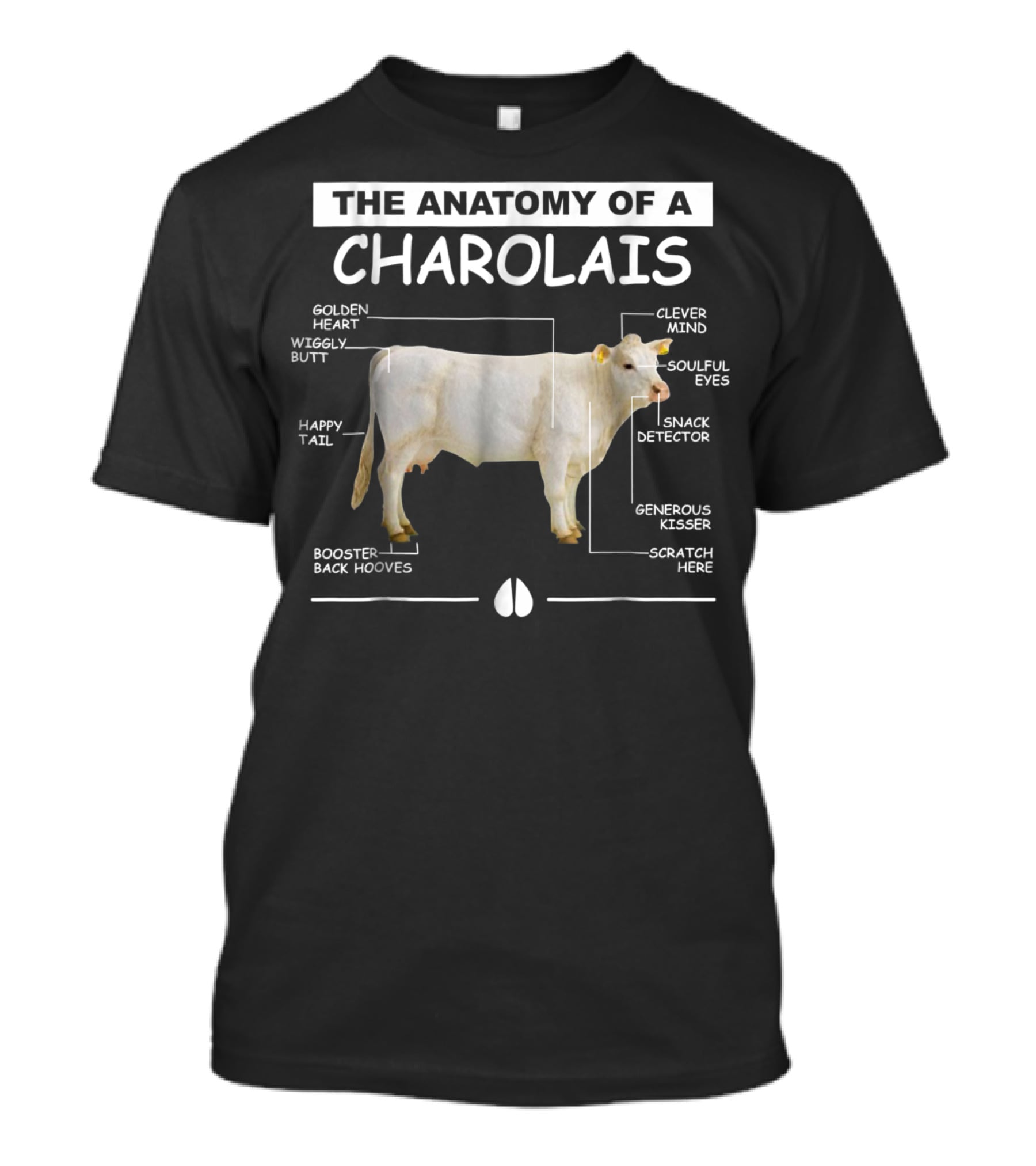 The Anatomy Of A Charolais Cow With Clever Mind And Soulful Eyes T-Shirt
